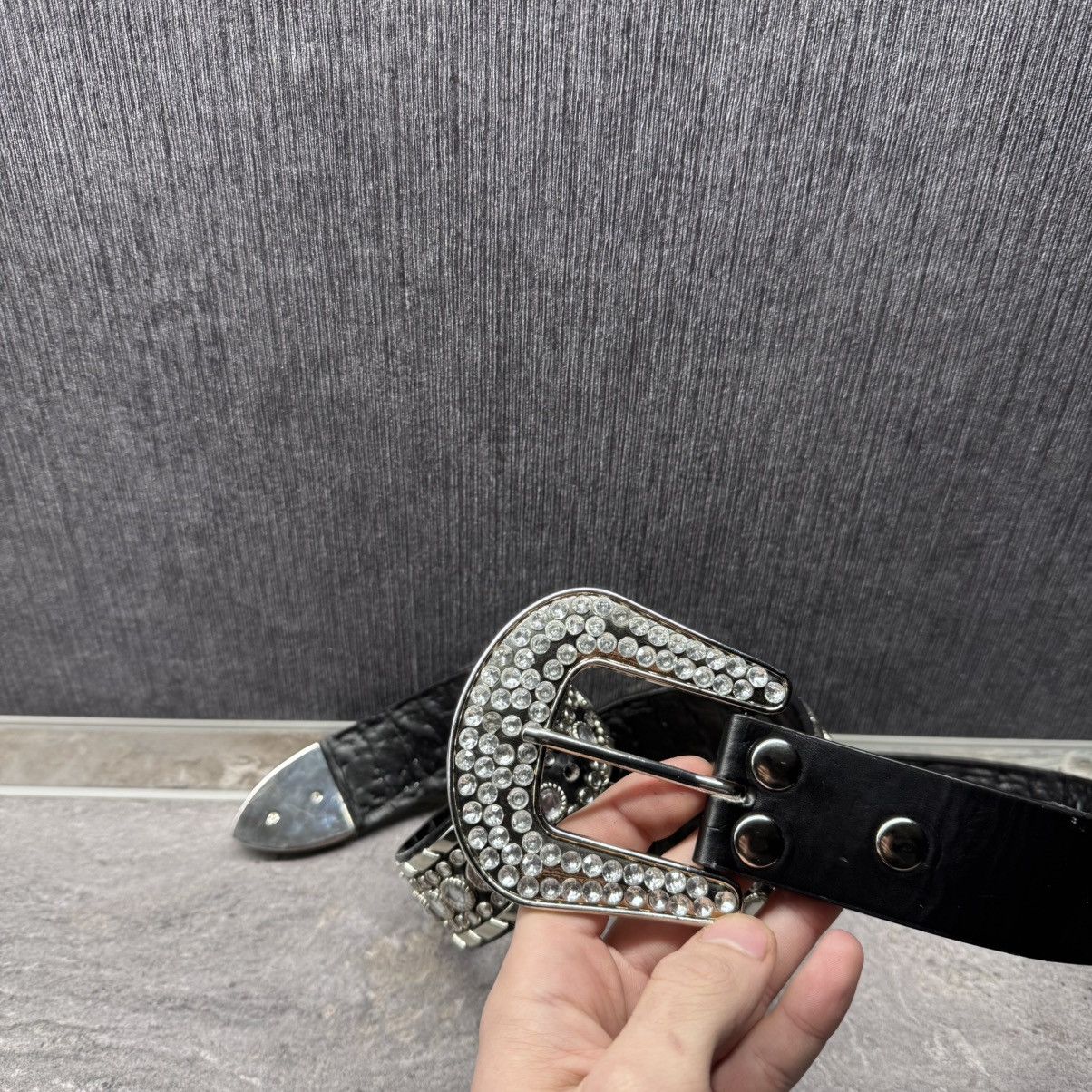 Hysteric Glamour Rhinestone Studded Western Belt Y2K Size ONE SIZE - 2 Thumbnail