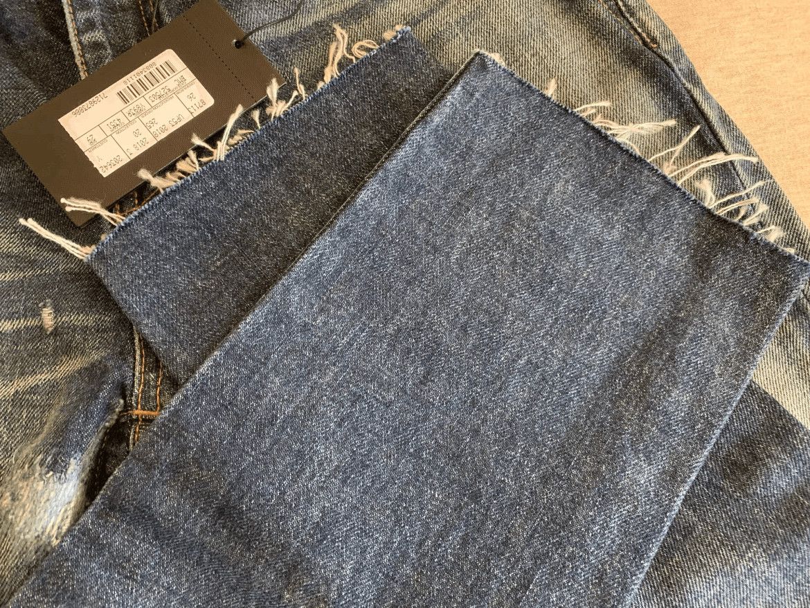 Saint Laurent Paris Saint Laurent Paris D02 Distressed Detailed Washed Denim Size US 29 - 3 Thumbnail