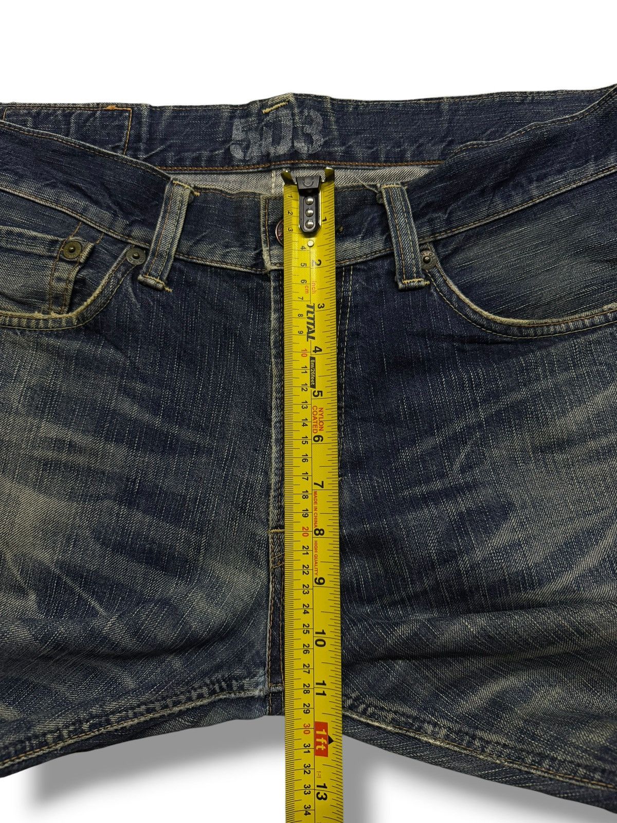 Edwin Vintage Edwin 503 Blue Trip Japan | Relaxed Straight | W37 Size US 37 - 16 Thumbnail