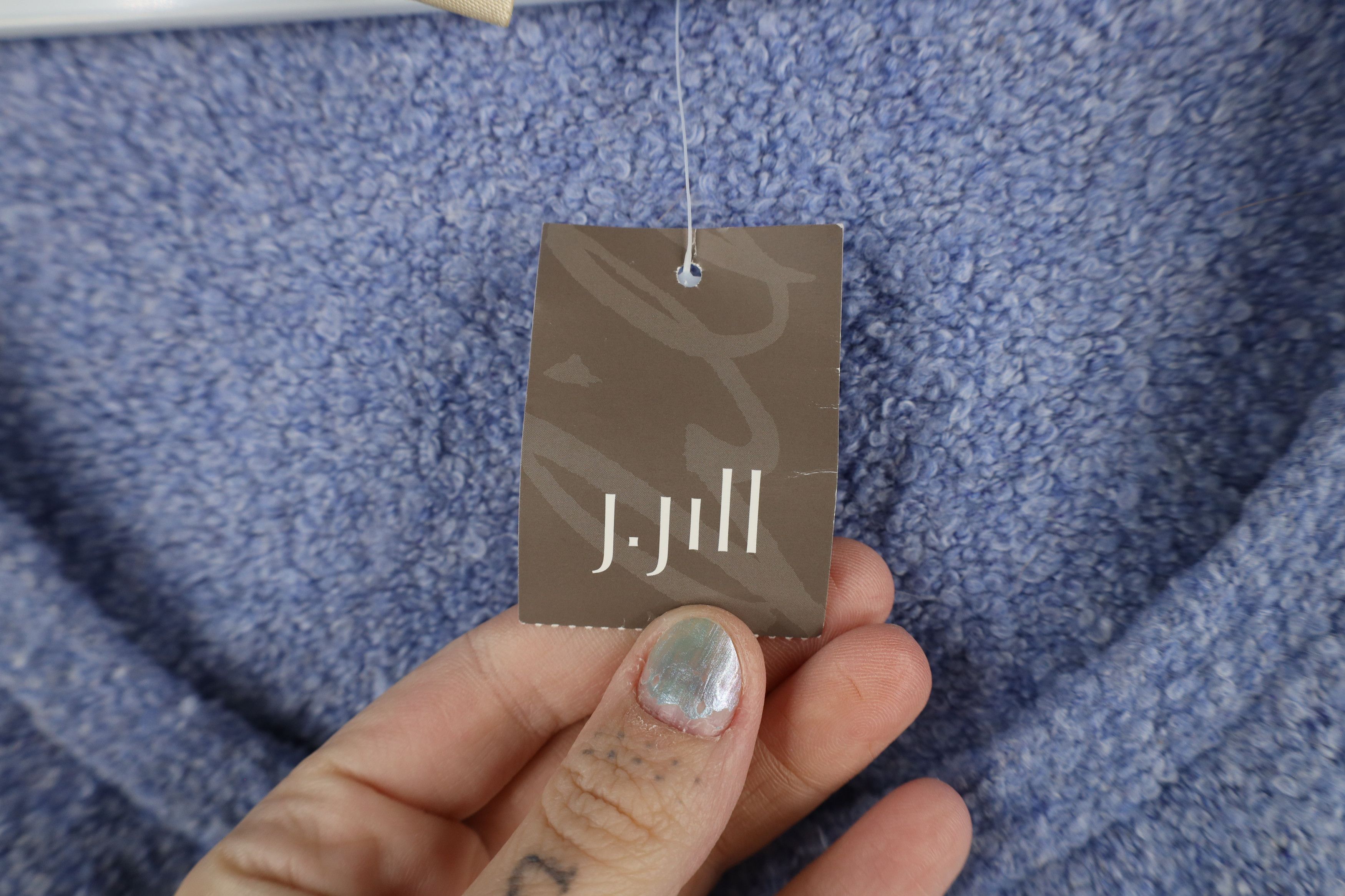 Vintage New J Jill Blank Textured Knit Fleece Crewneck Sweater Blue Size 4XL / US 24-26 - 6 Thumbnail