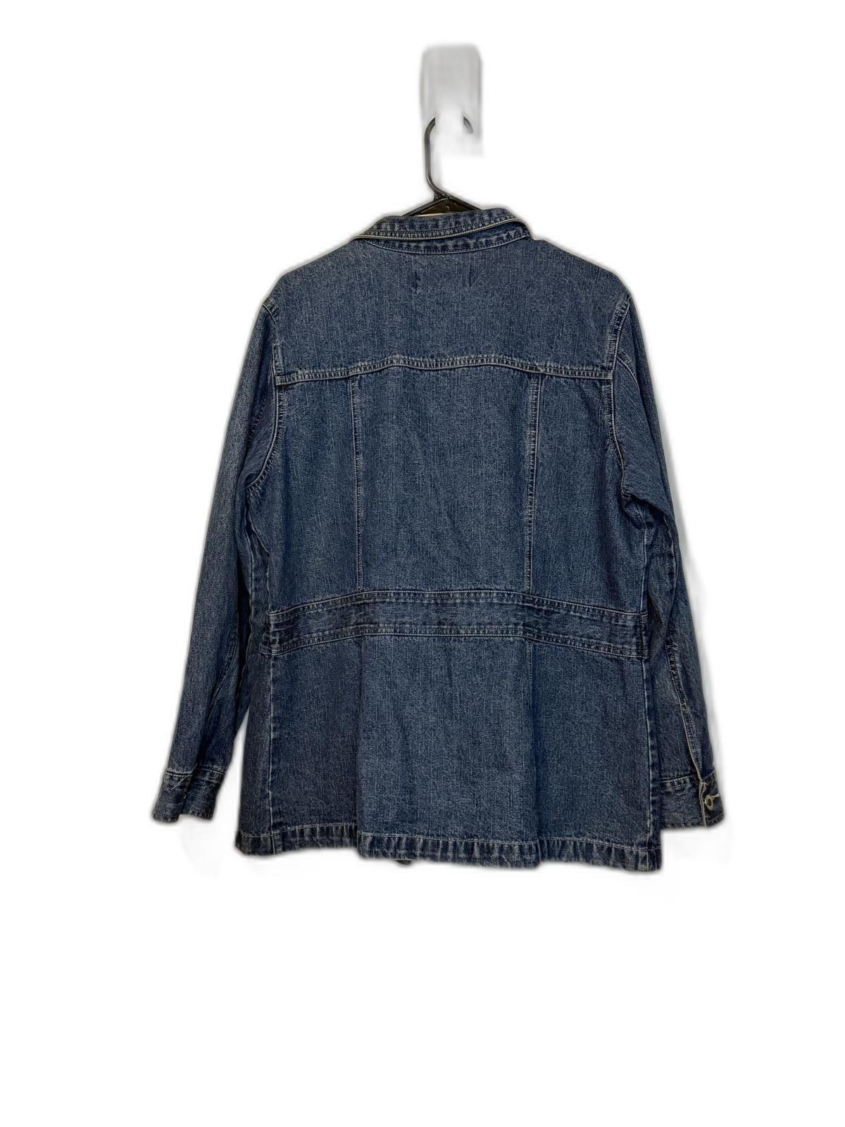 Designer Vintage 90s Denim hunter style Long Jean Jacket Size XL / US 12-14 / IT 48-50 - 3 Thumbnail