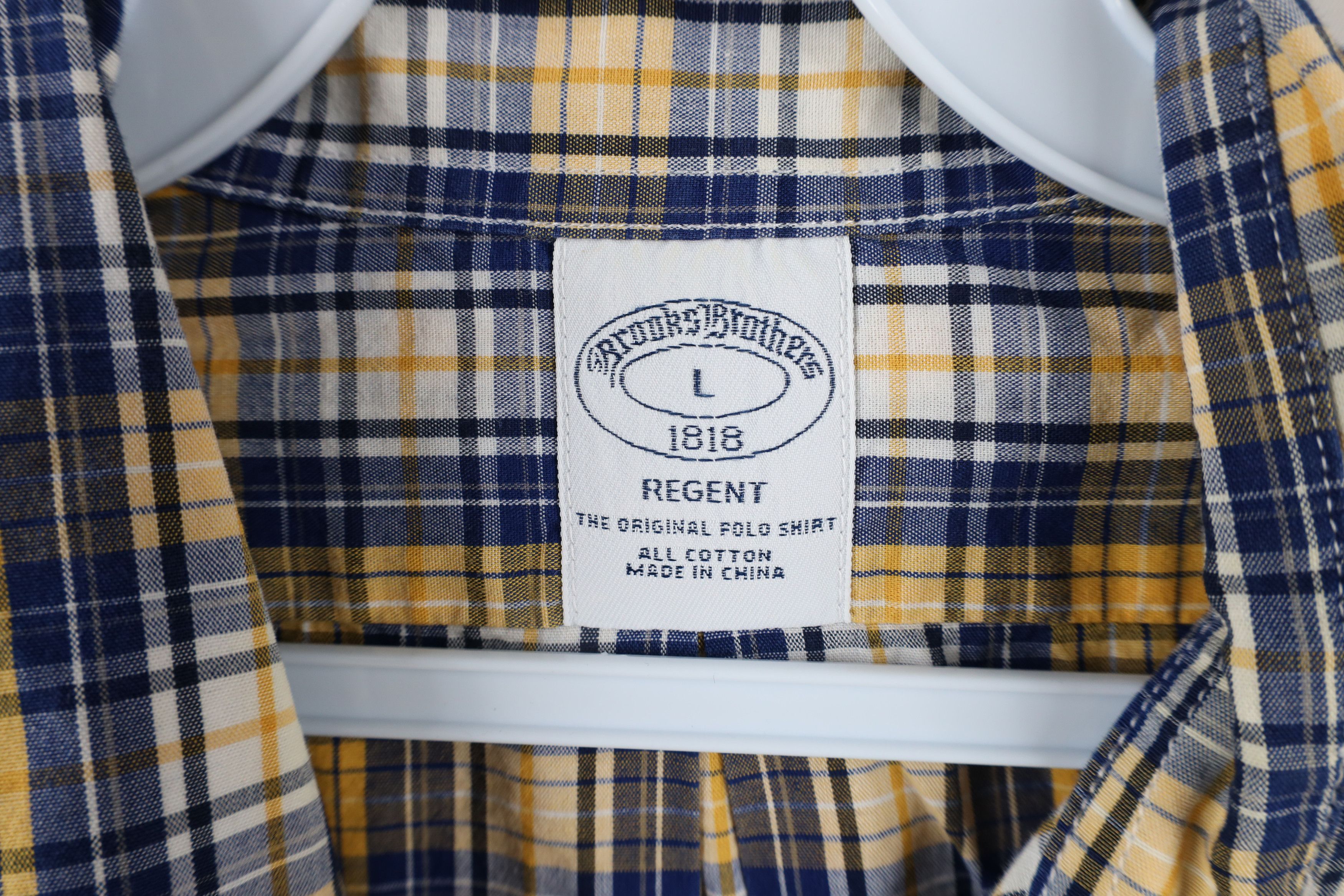 Brooks Brothers × Vintage Vintage Brooks Brothers Cotton Button Down Shirt Plaid Size US L / EU 52-54 / 3 - 4 Thumbnail
