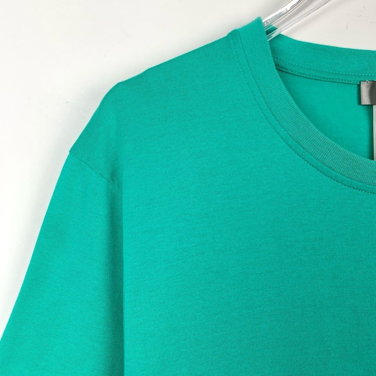 Dior [Dior] Logo Lettering Embroidered Round-Neck Green Cotton Sh Size M / US 6-8 / IT 42-44 - 7 Thumbnail