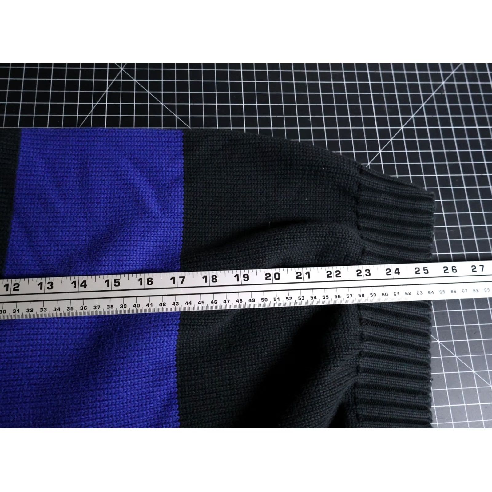 Polo Ralph Lauren VINTAGE Polo Ralph Lauren Sweater Shirt Mens Large Black Red Blue Stripe 100% Cotton Knit Size US L / EU 52-54 / 3 - 6 Thumbnail
