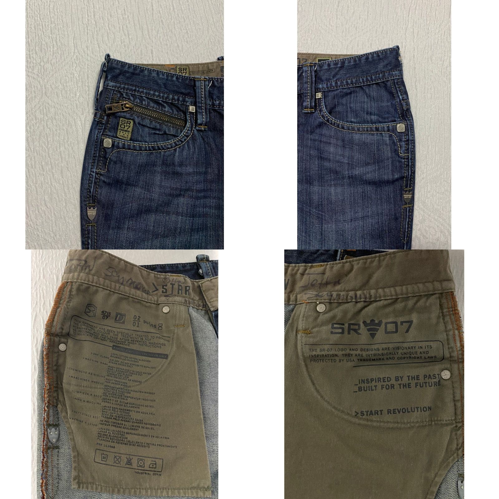Vintage SR 07 Start Revolution Bootcut Jeans Men's Size 40×31 Blue Denim Distressed Pockets 5-Pocket Zipper Button Classic Fit Size US 40 / EU 56 - 9 Thumbnail