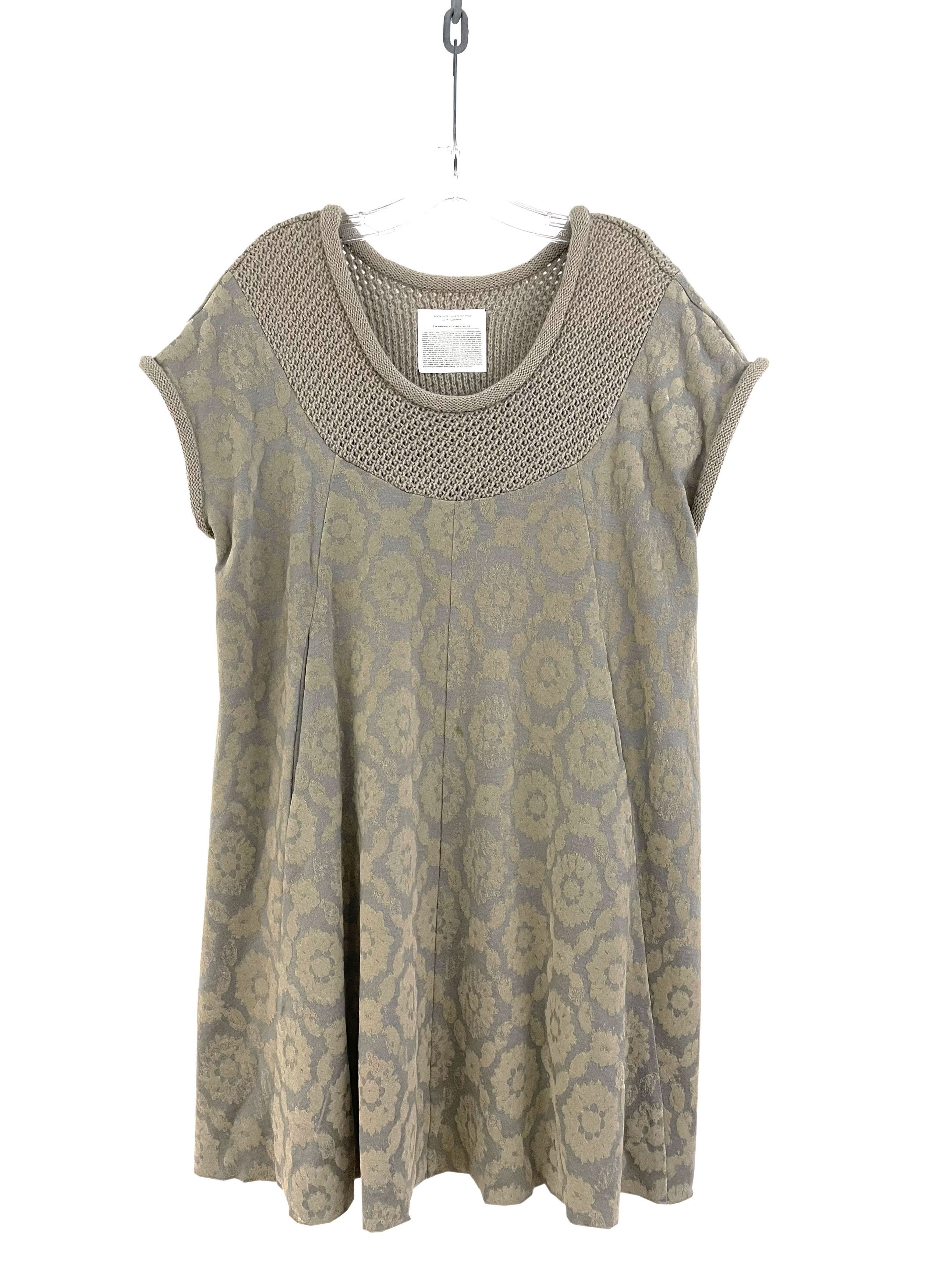 image of Undercover Aw10 Avakareta Life Floral Dress in Beige Grey, Women's (Size Small)