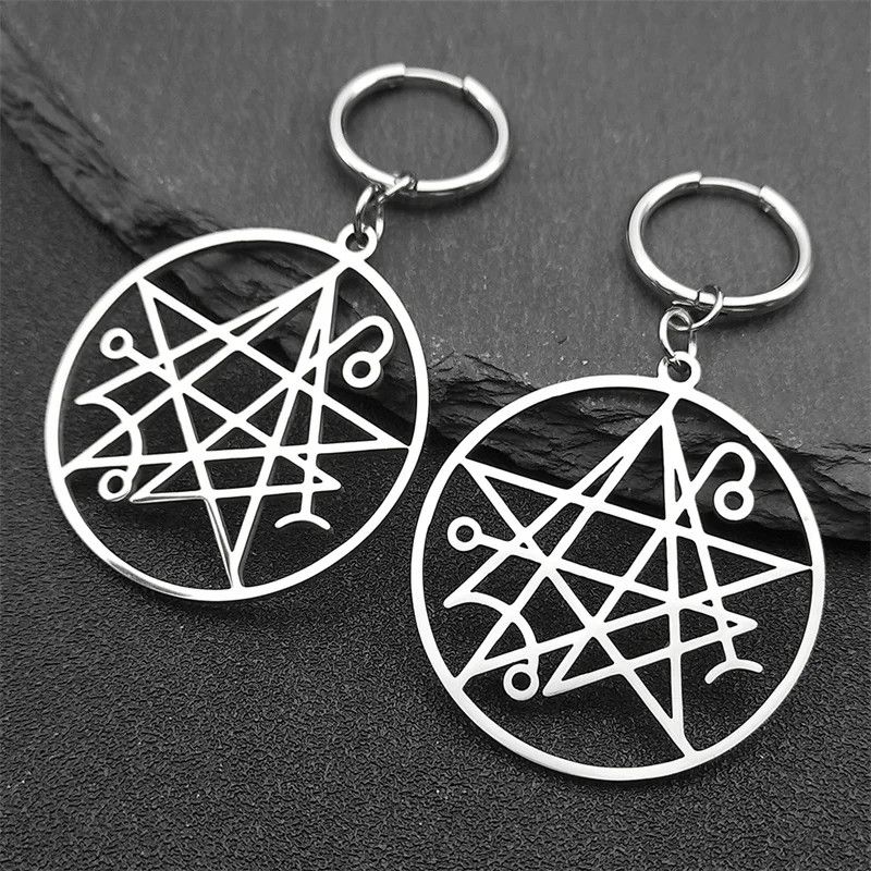 Jewelry Necronomicon Hoop Earrings Jewelry Gift Size ONE SIZE - 3 Thumbnail