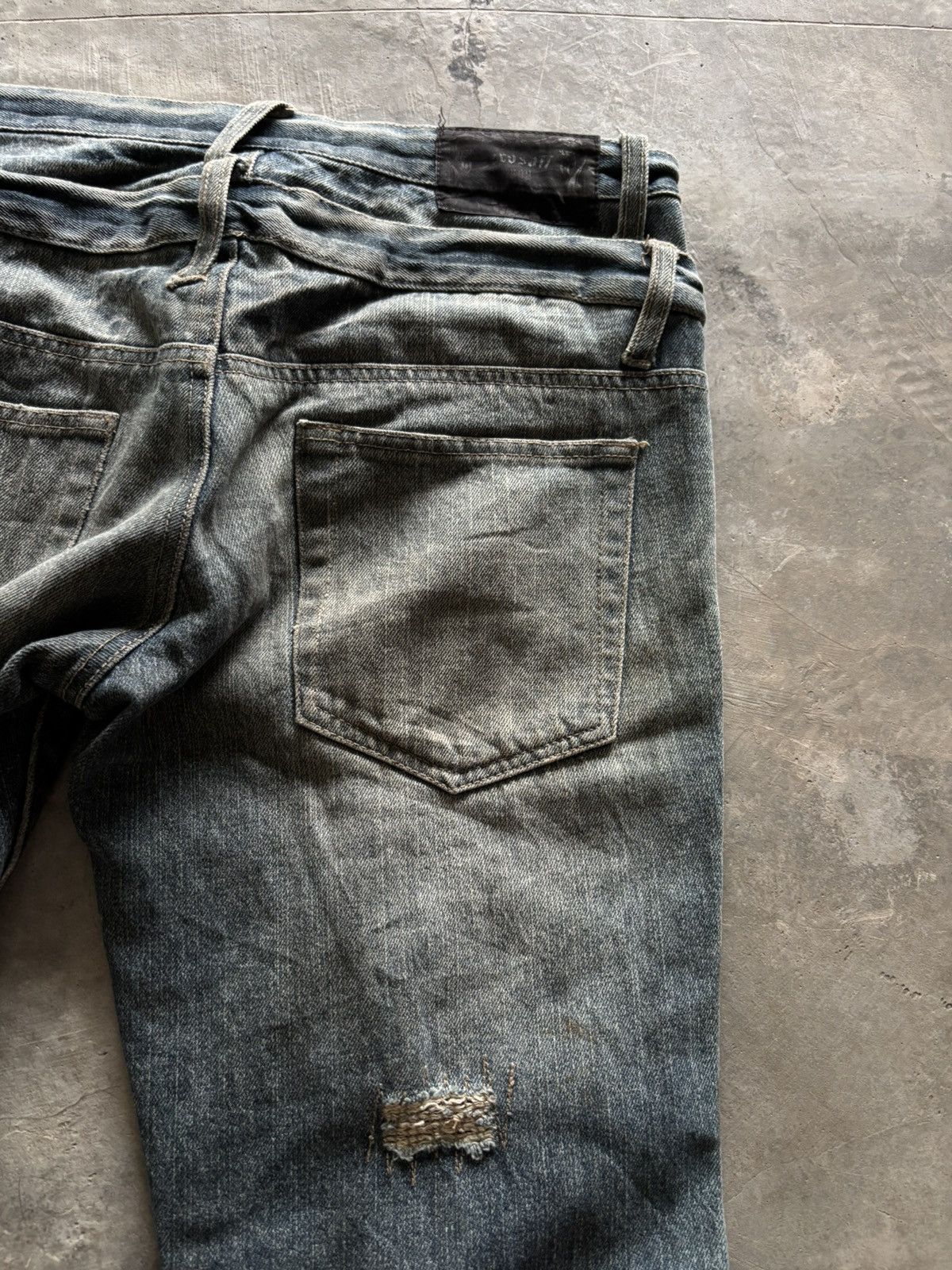 PPFM DOUBLE WAIST ZEROSAIL DISTRESSED JAPANESE BORO WASHED PUNK Size US 33 - 18 Thumbnail