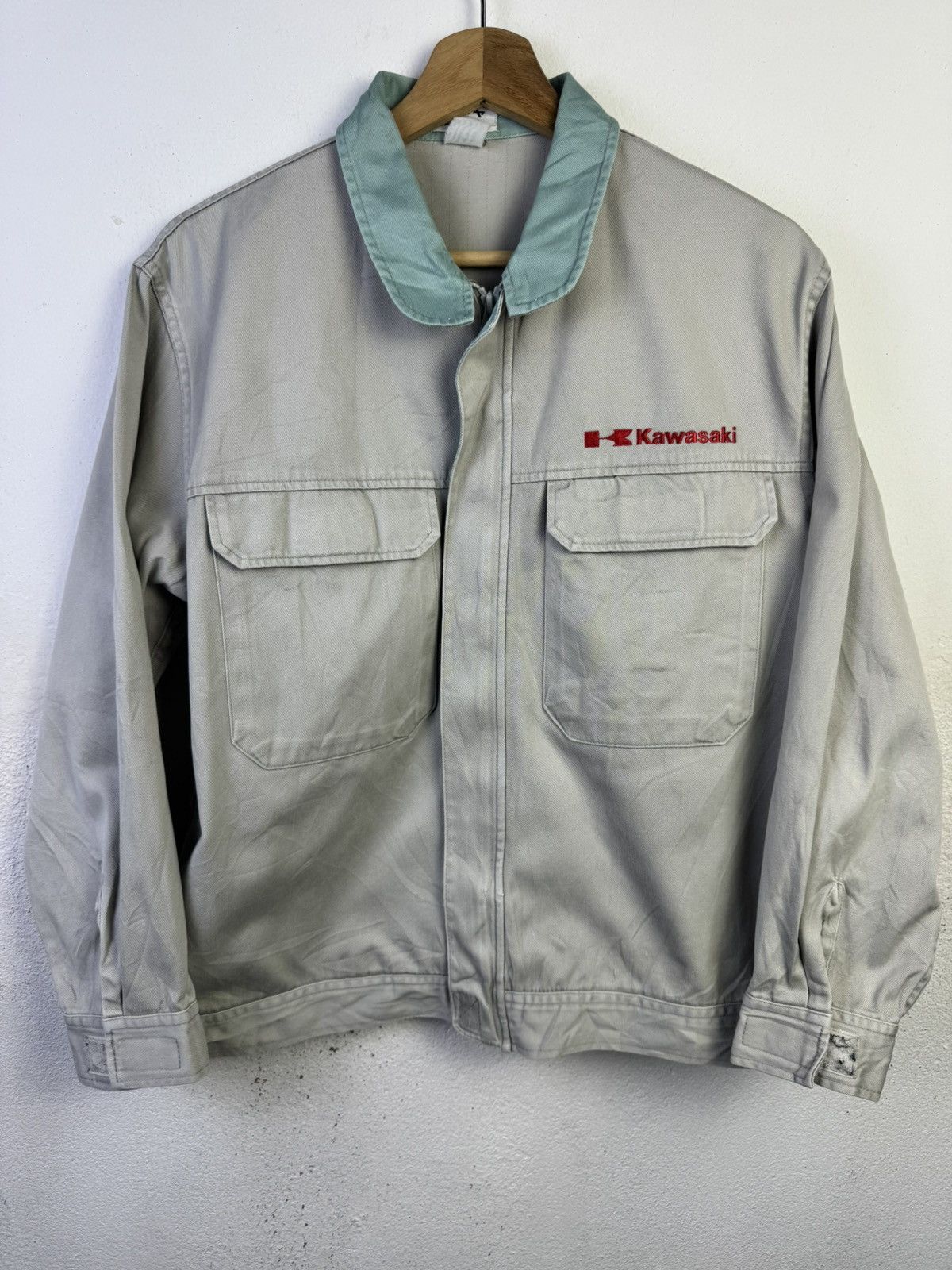 Japanese Brand Vintage Kawasaki RACING TEAM Japanese Racing Team Jacket Size US L / EU 52-54 / 3 - 1 Thumbnail