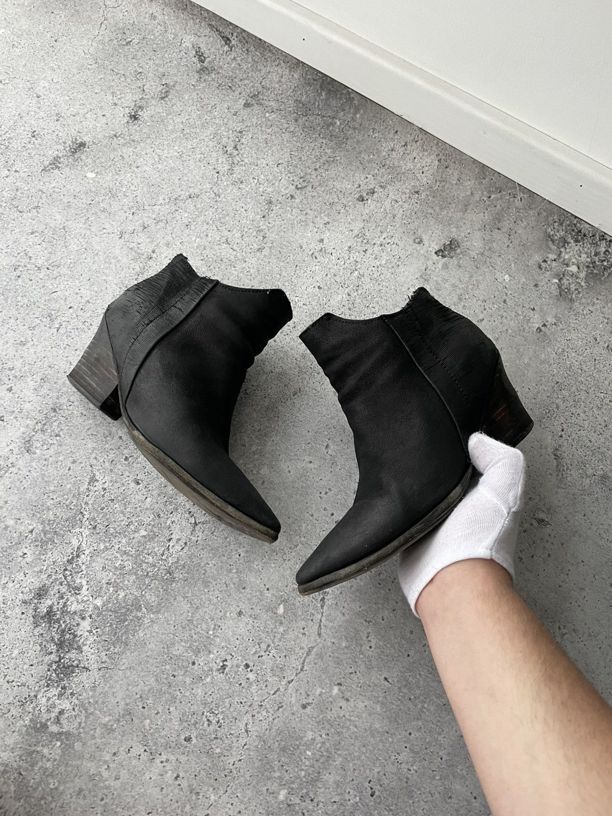 A.S.98 A.S.98 Airstep Cossacks Avant Garde Black Leather Shoes Size US 7 / IT 37 - 1 Thumbnail