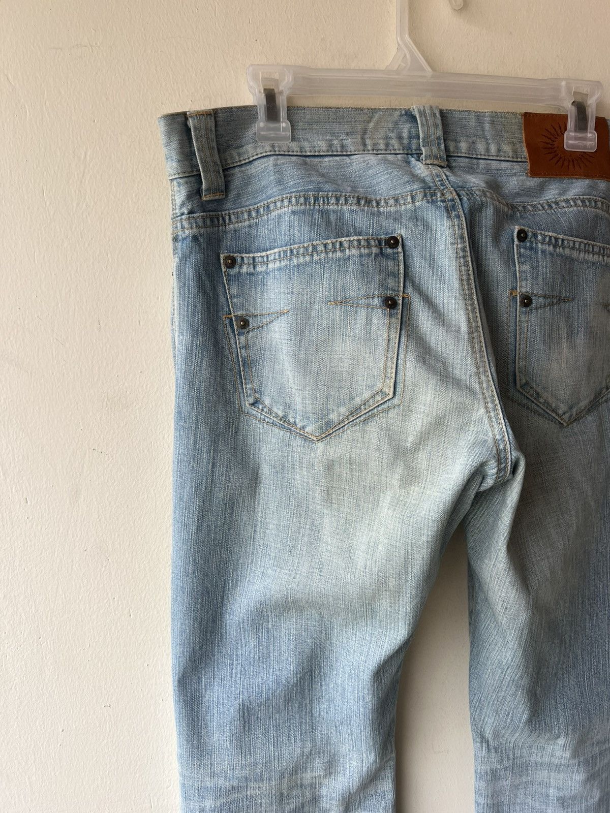 5351 POUR LES HOMMES Epoca Uomo Japan Distressed Dirty Mud Denim Bootcut Jeans Size US 32 / EU 48 - 17 Thumbnail