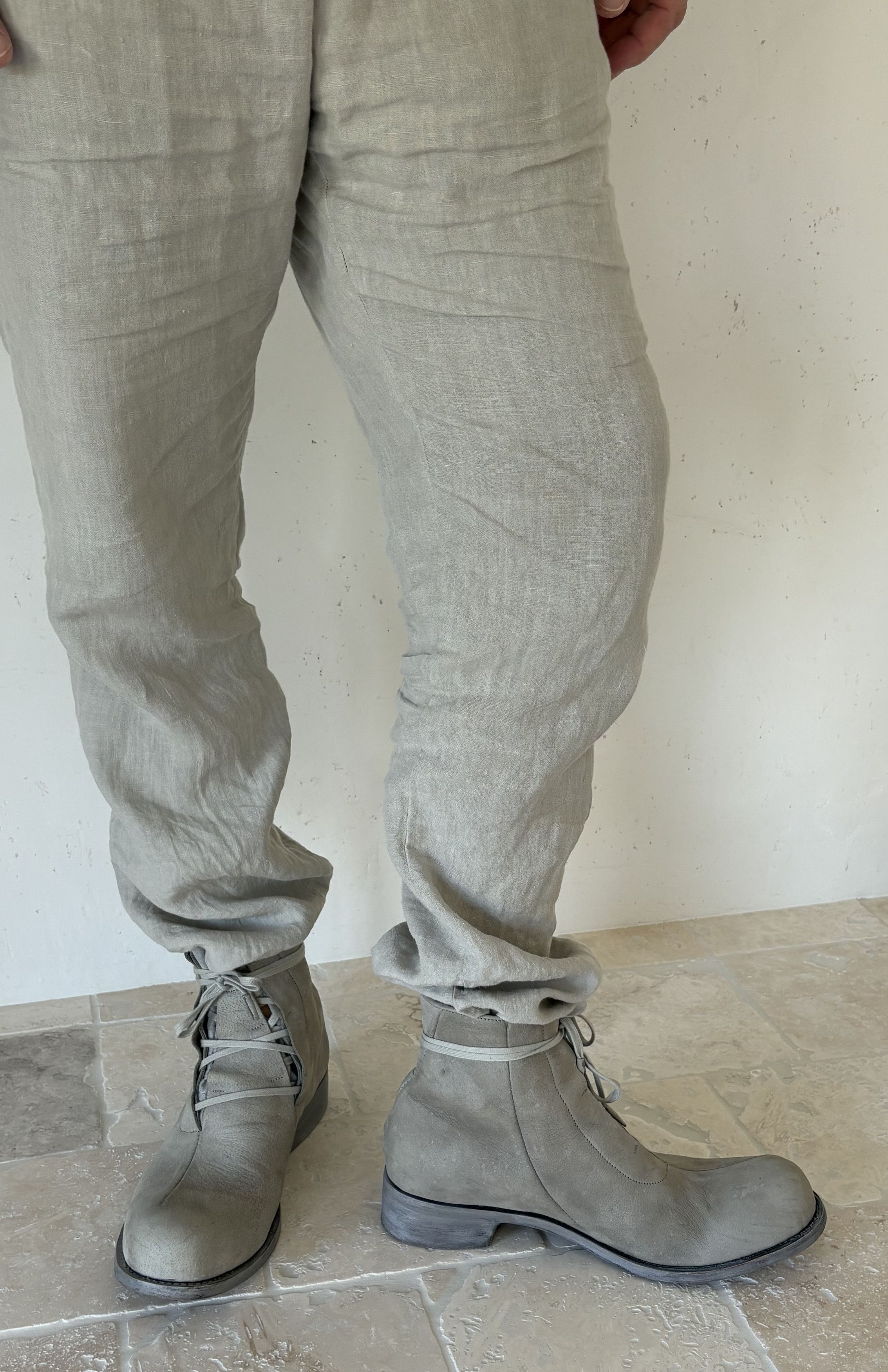 Leon Emanuel Blanck Distortion Short Work Boot, light grey, buffalo leather, Size US 11.5 / EU 44-45 - 4 Thumbnail