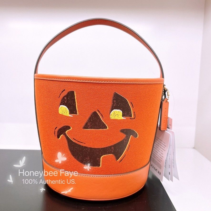 Coach Trick Or Treat Bucket With Halloween Pumpkin CCE05 Size ONE SIZE - 1 Thumbnail