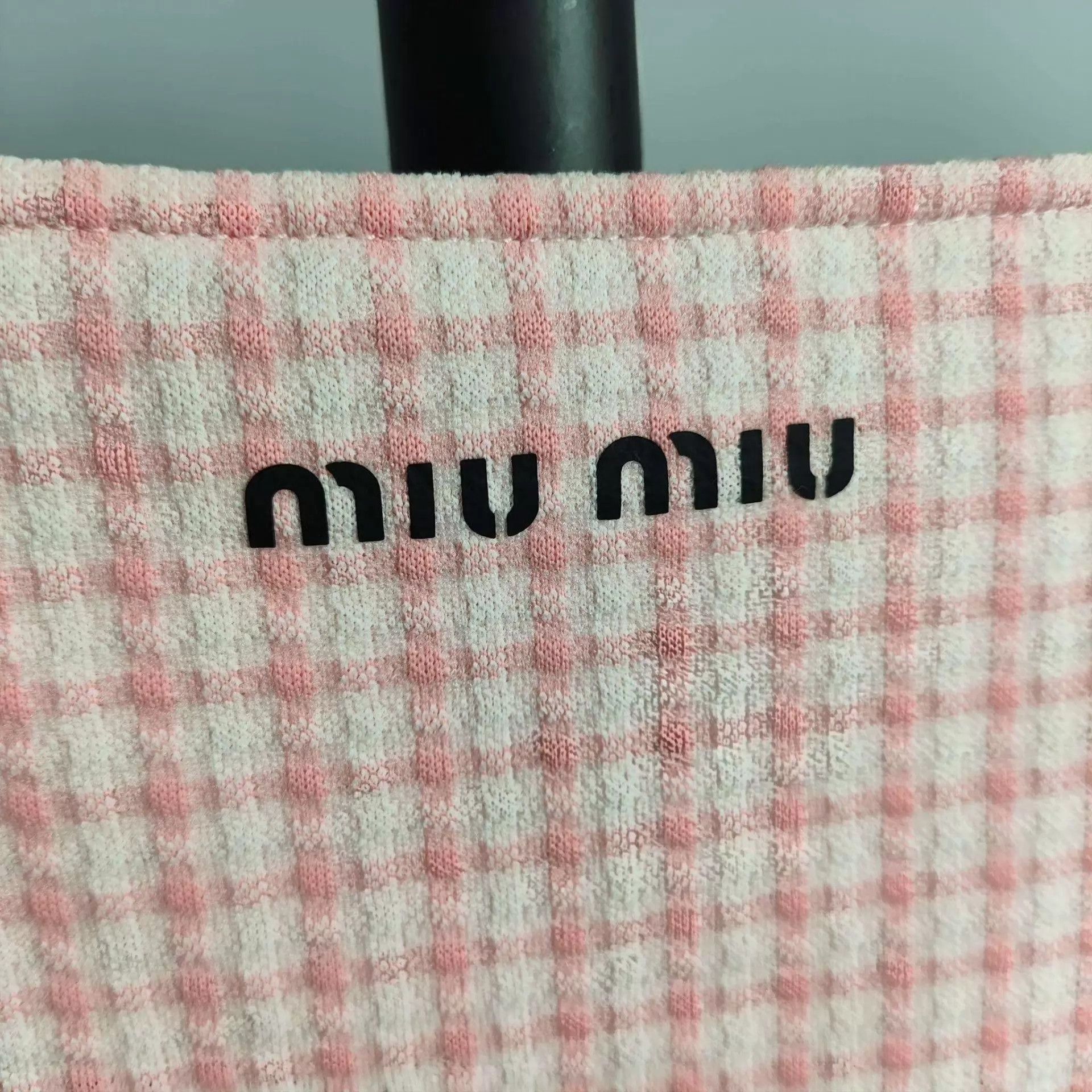 Miu Miu Miu Miu Pink Micro Check Short Top NWT Size S / US 4 / IT 40 - 5 Thumbnail