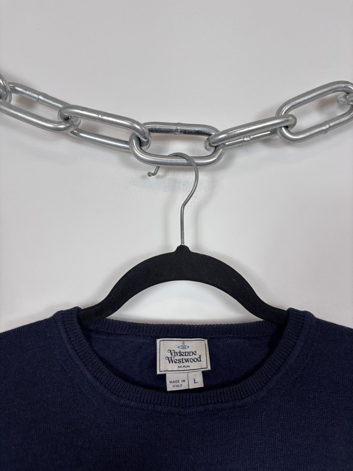 Vivienne Westwood Vivienne Westwood Men’s Navy Blue Wool Sweater Jumper Size US L / EU 52-54 / 3 - 3 Thumbnail