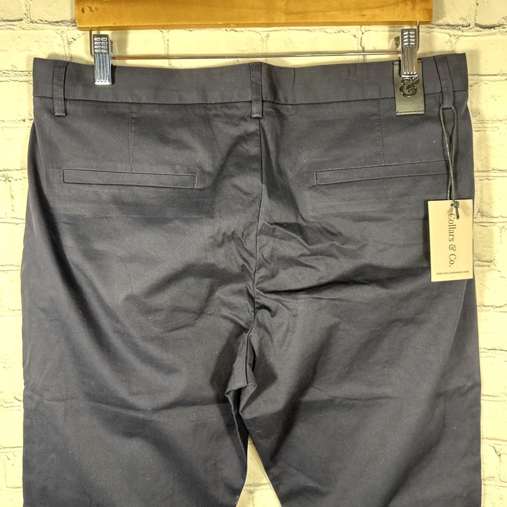 CO NWT Collars & Co CEO Chino Five Pocket Cotton Stretch Pants Navy 34x32 Men Size US 34 / EU 50 - 6 Thumbnail
