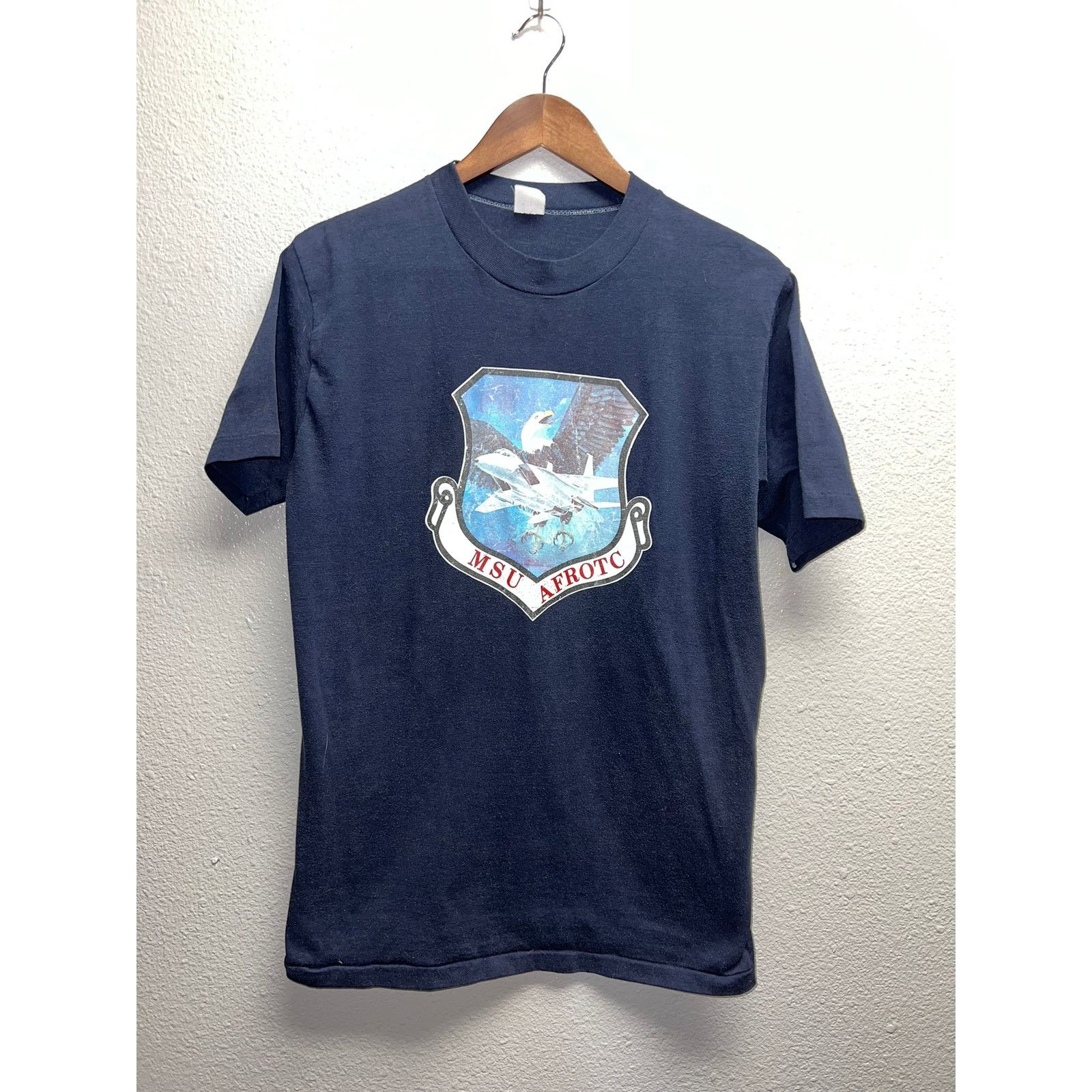Vintage Vintage Air Force ROTC Shirt AFROTC MSU Tee 80s 70s Medium Size US M / EU 48-50 / 2 - 1 Thumbnail