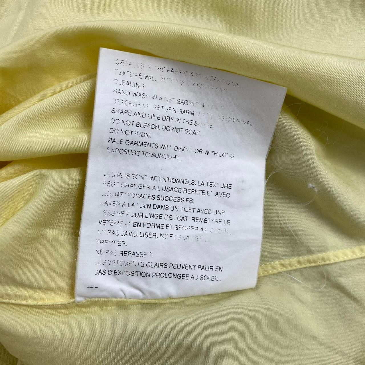 Comme des Garcons AW03 Comme Des Garcons Homme CDG Yellow Shirt Size US S / EU 44-46 / 1 - 8 Thumbnail