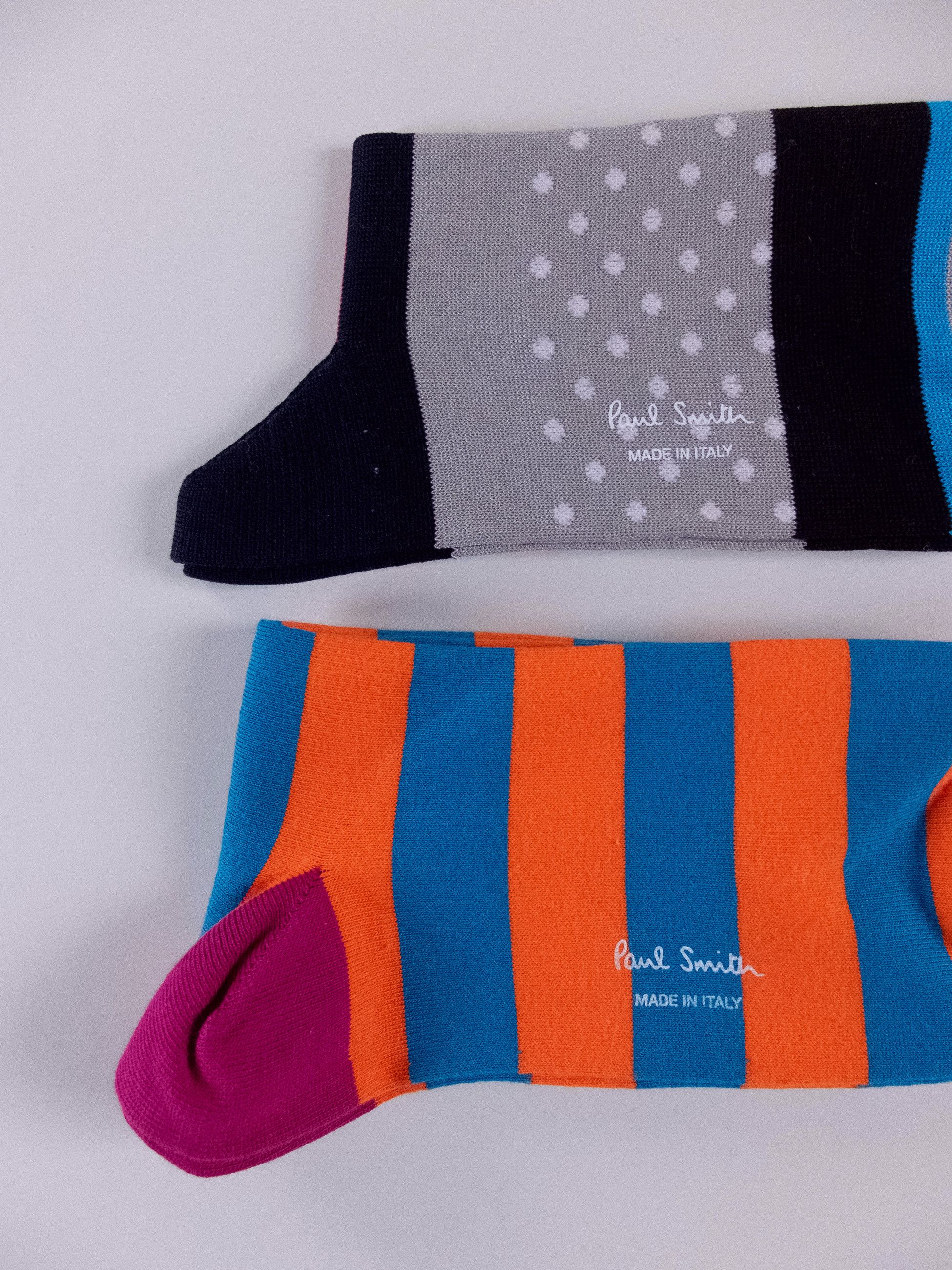 Paul Smith 6 pairs of Paul Smith colorful mid calf cotton blend socks q Size ONE SIZE - 5 Thumbnail