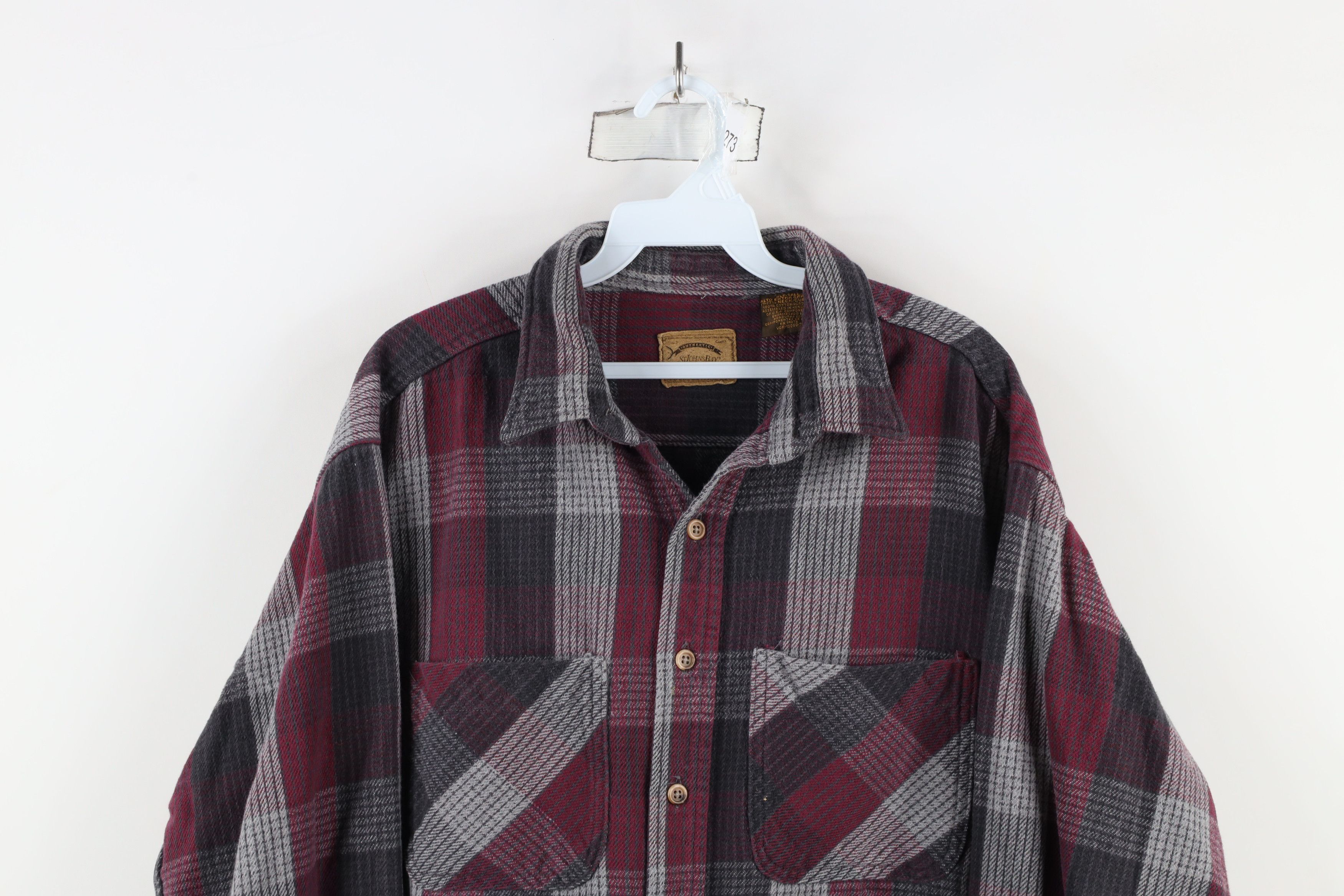 Vintage Vintage 90s Streetwear Heavyweight Button Shirt Plaid Size US XL / EU 56 / 4 - 2 Thumbnail