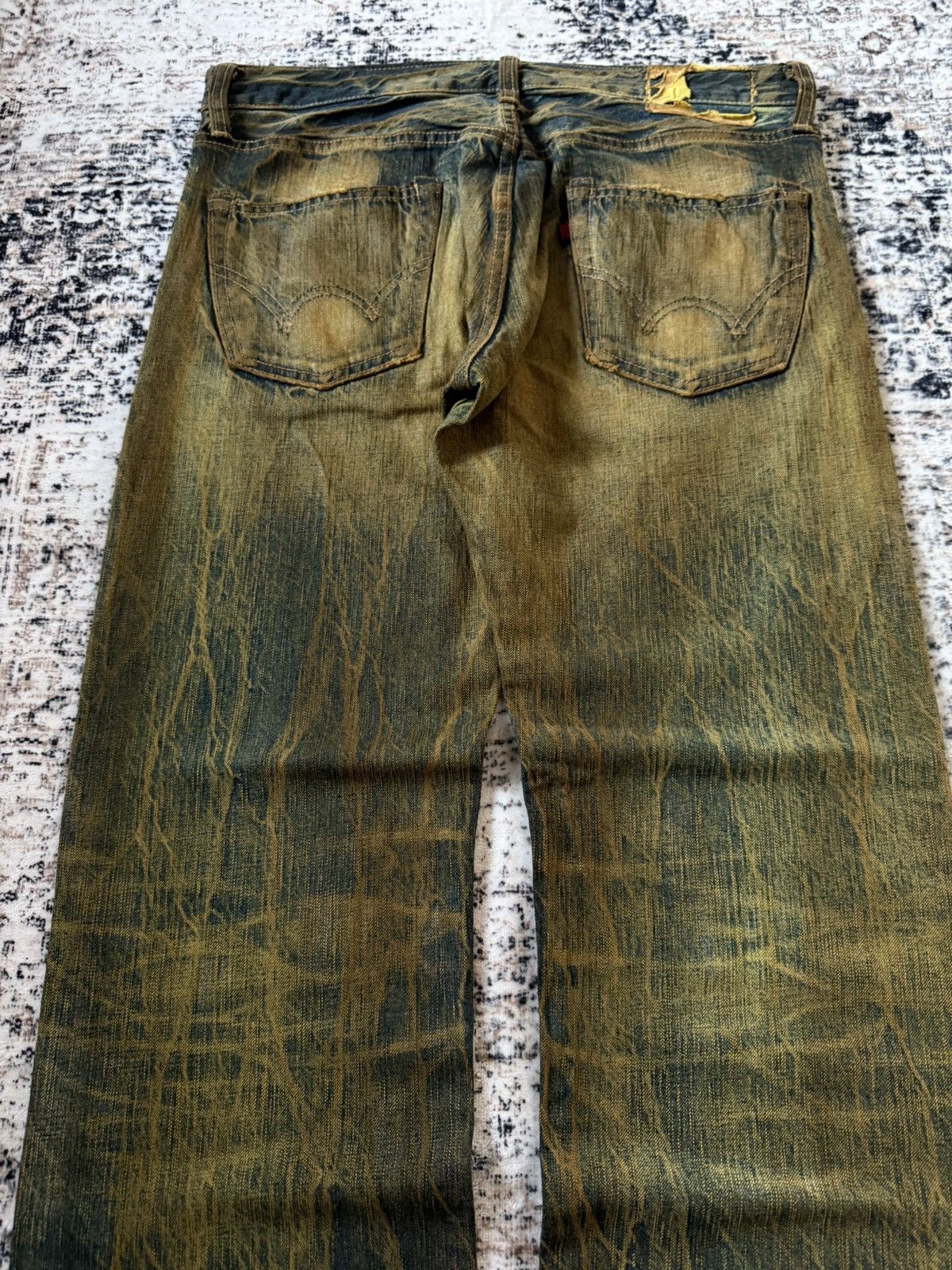 If Six Was Nine EDWIN 503 Muddy Wash Patin Fade Studded Loose Jeans Size US 32 / EU 48 - 13 Thumbnail