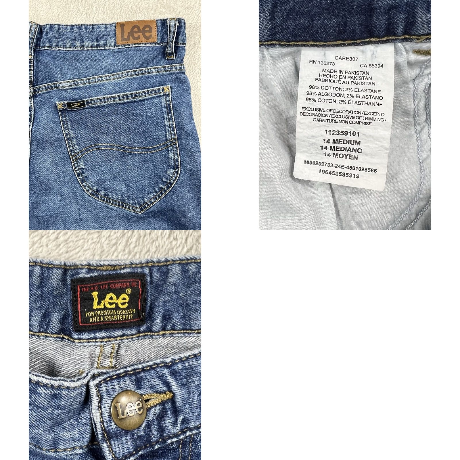 Lee VINTAGE Lee Jeans Women's High-Rise Reg Fit Straight Leg Med Wash Size 14 Medium Size 36" / US 14 / IT 50 - 8 Thumbnail