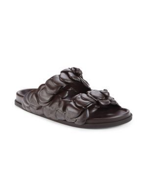Valentino o1y0525 Leather Slippers in Dark Brown Size US 11 / EU 44 - 2 Thumbnail