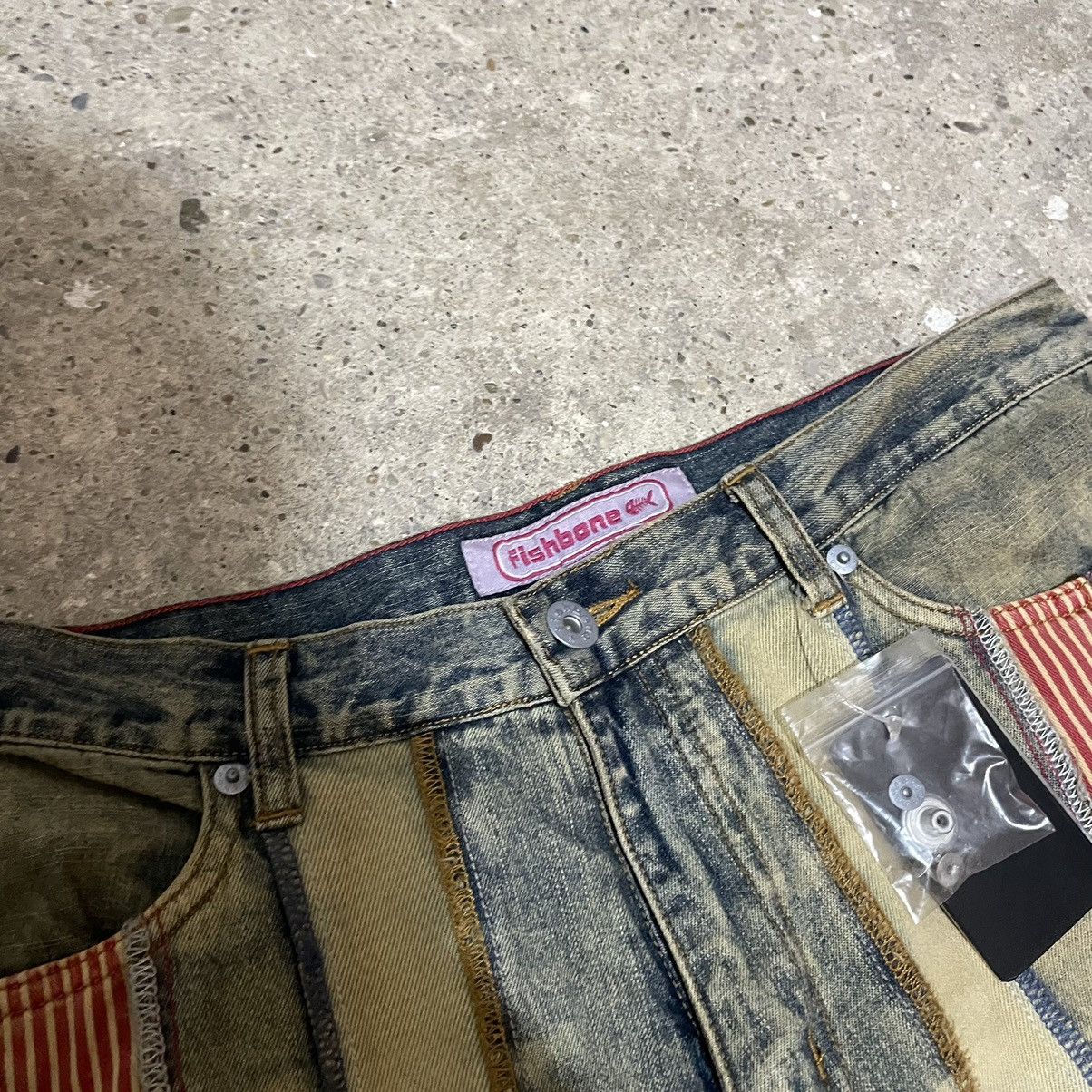 If Six Was Nine × Tornado Mart × Vintage Vintage fishbone boot cut flared jeans Size US 32 / EU 48 - 6 Thumbnail