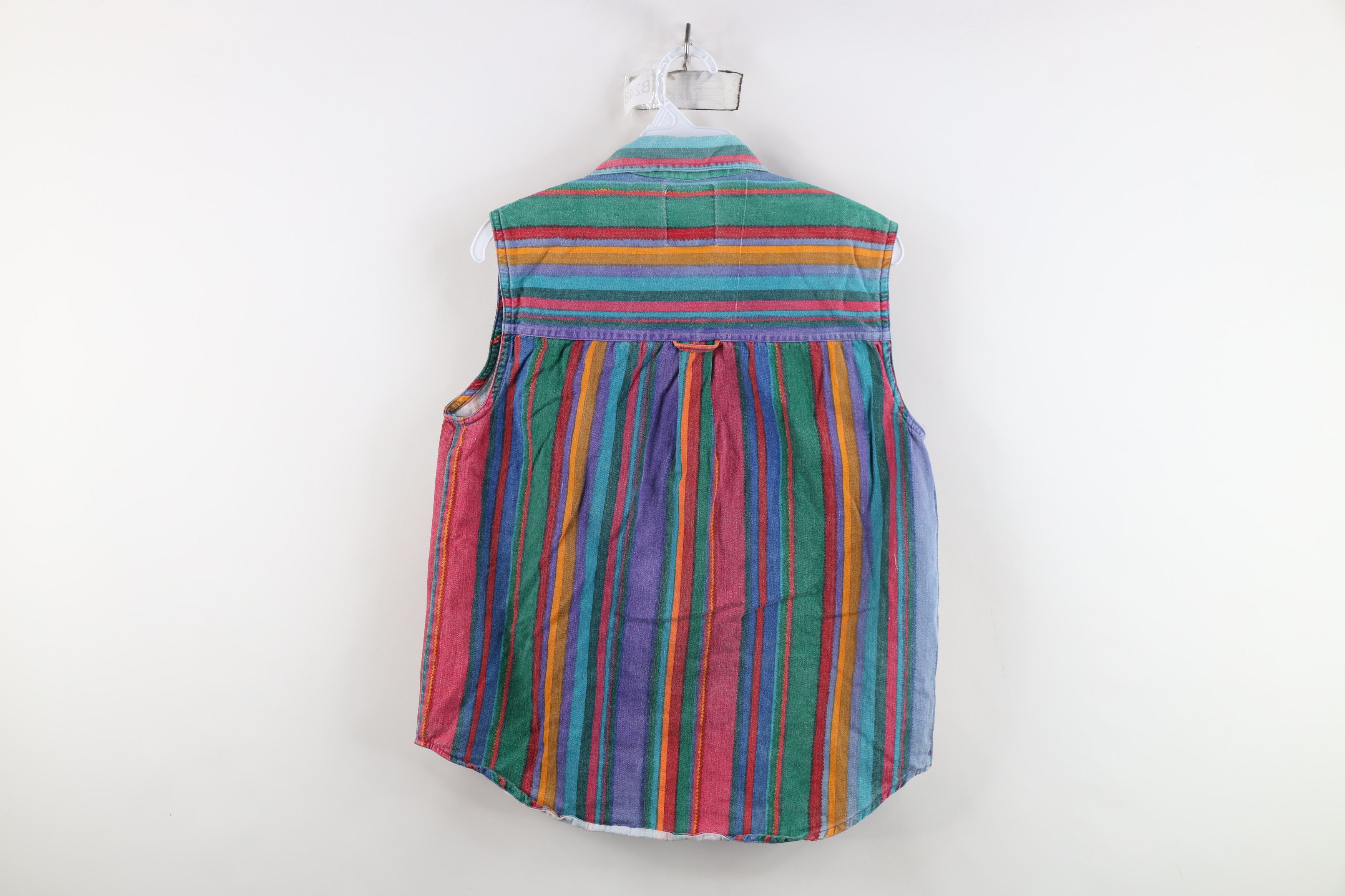 Vintage Vintage 90s Streetwear Striped Sleeveless Button Shirt Size S / US 4 / IT 40 - 11 Thumbnail