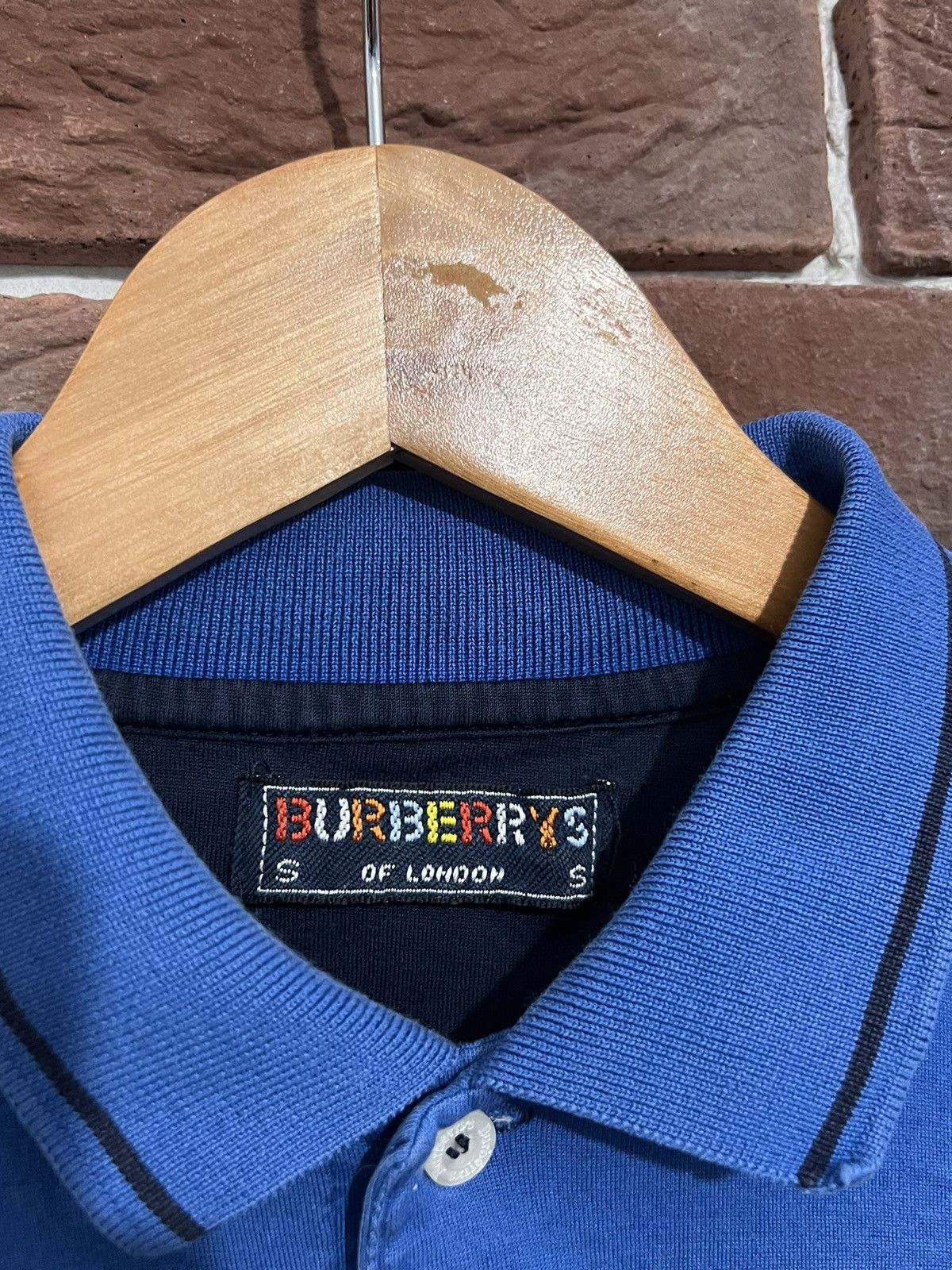 Burberry Vintage 80s Burberrys Vintage Striped Polo Shirt Small Hype Size US S / EU 44-46 / 1 - 4 Thumbnail