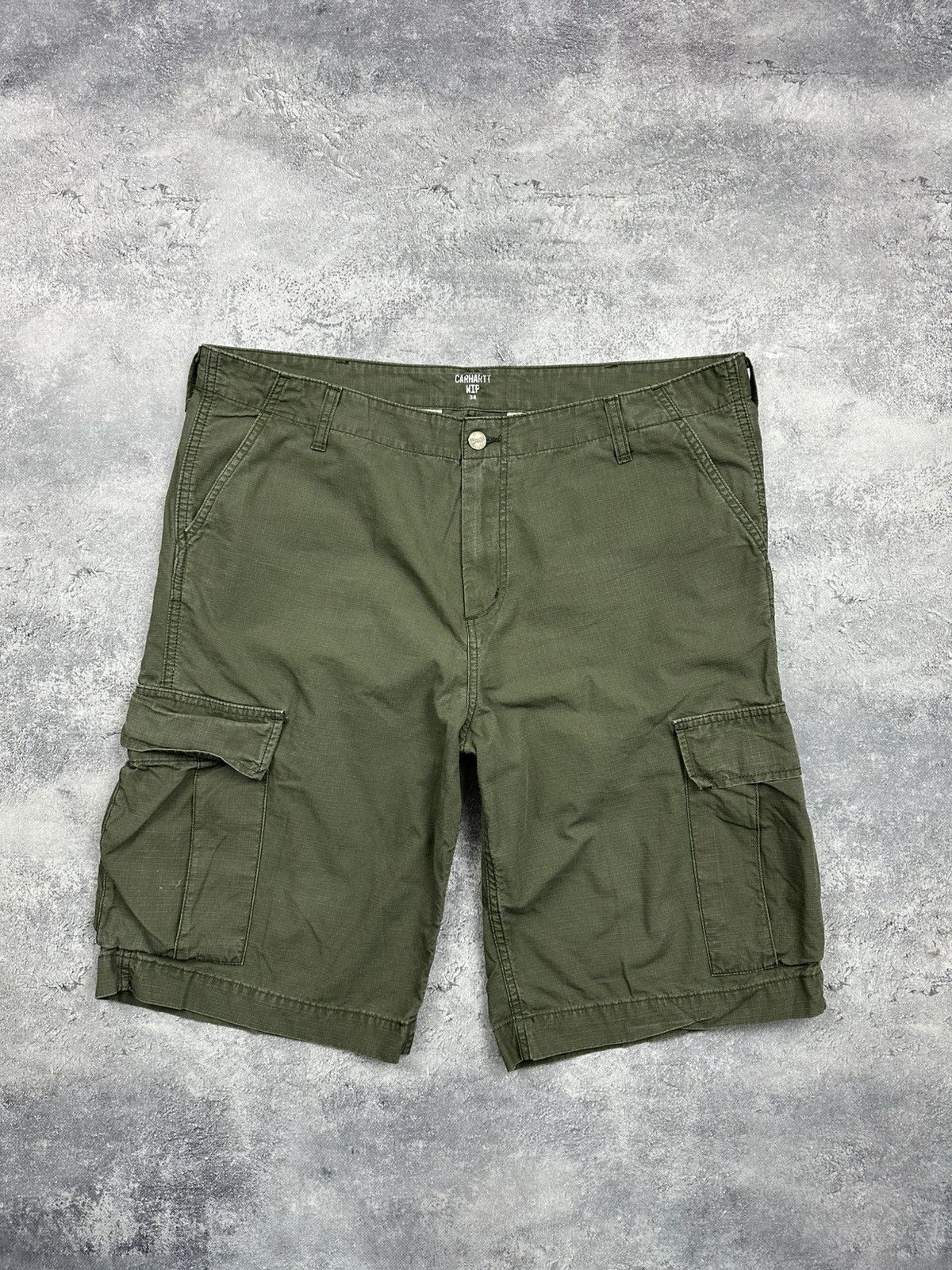 Carhartt Carhartt Vintage Green Cargo Shorts Workwear Y2K Logo Baggy Size US 38 / EU 54 - 3 Thumbnail