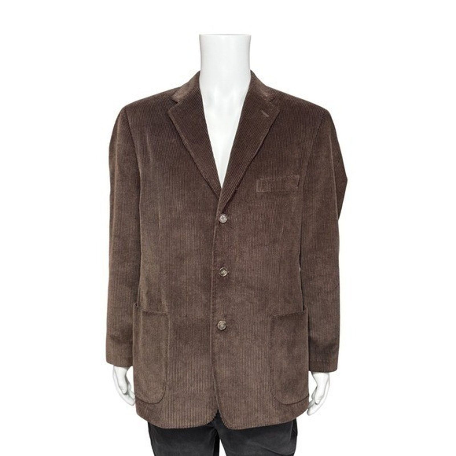 Johnston Murphy Mens Brown Corduroy Blazer Jacket Size M