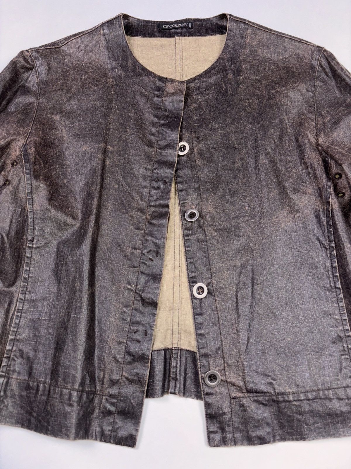 C.P. Company × Massimo Osti 2000's C.P. Company waxed linen jacket Size M / US 6-8 / IT 42-44 - 1 Thumbnail
