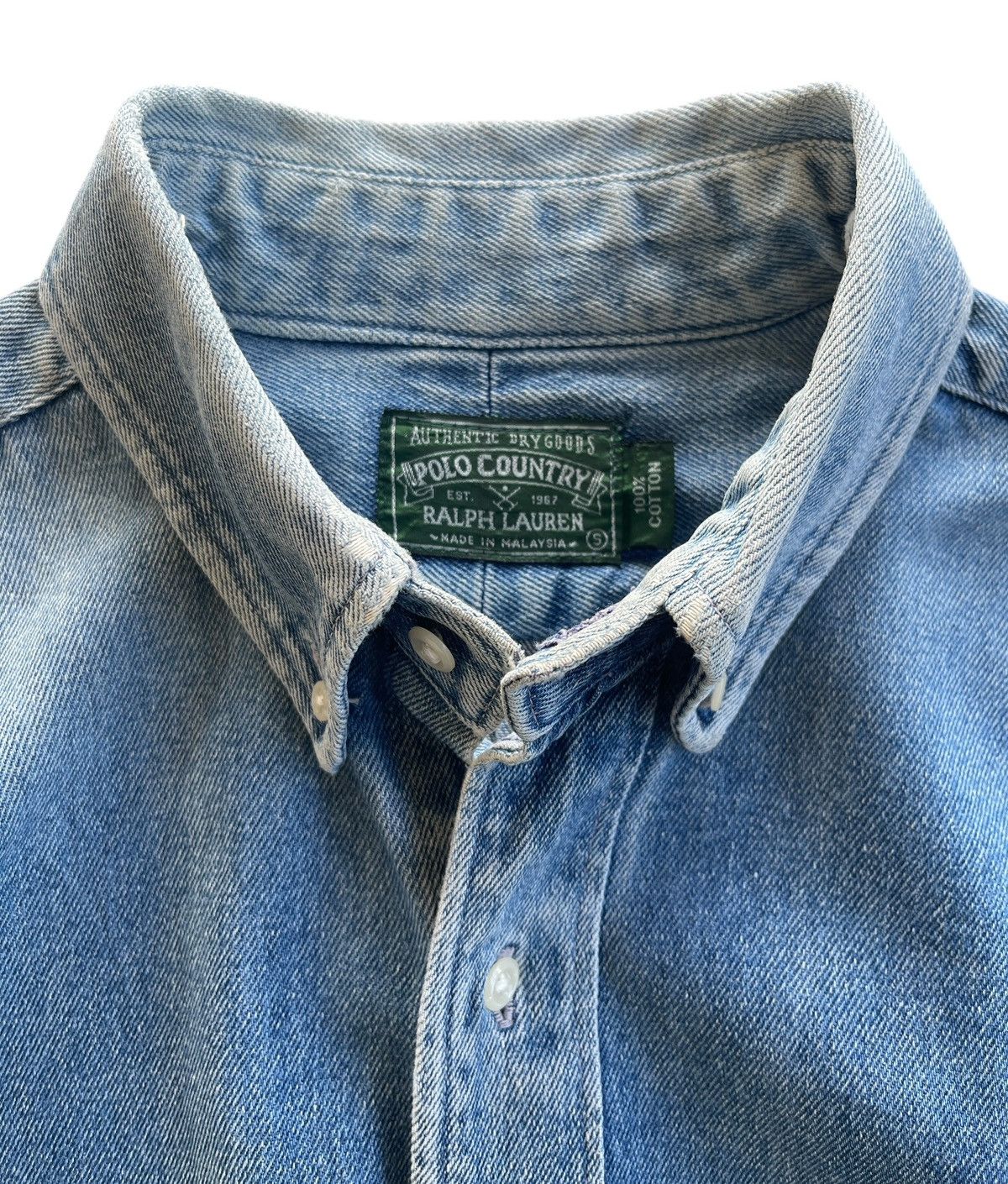 Polo Ralph Lauren Vintage Polo RL Country Denim Shirt Size US S / EU 44-46 / 1 - 8 Thumbnail