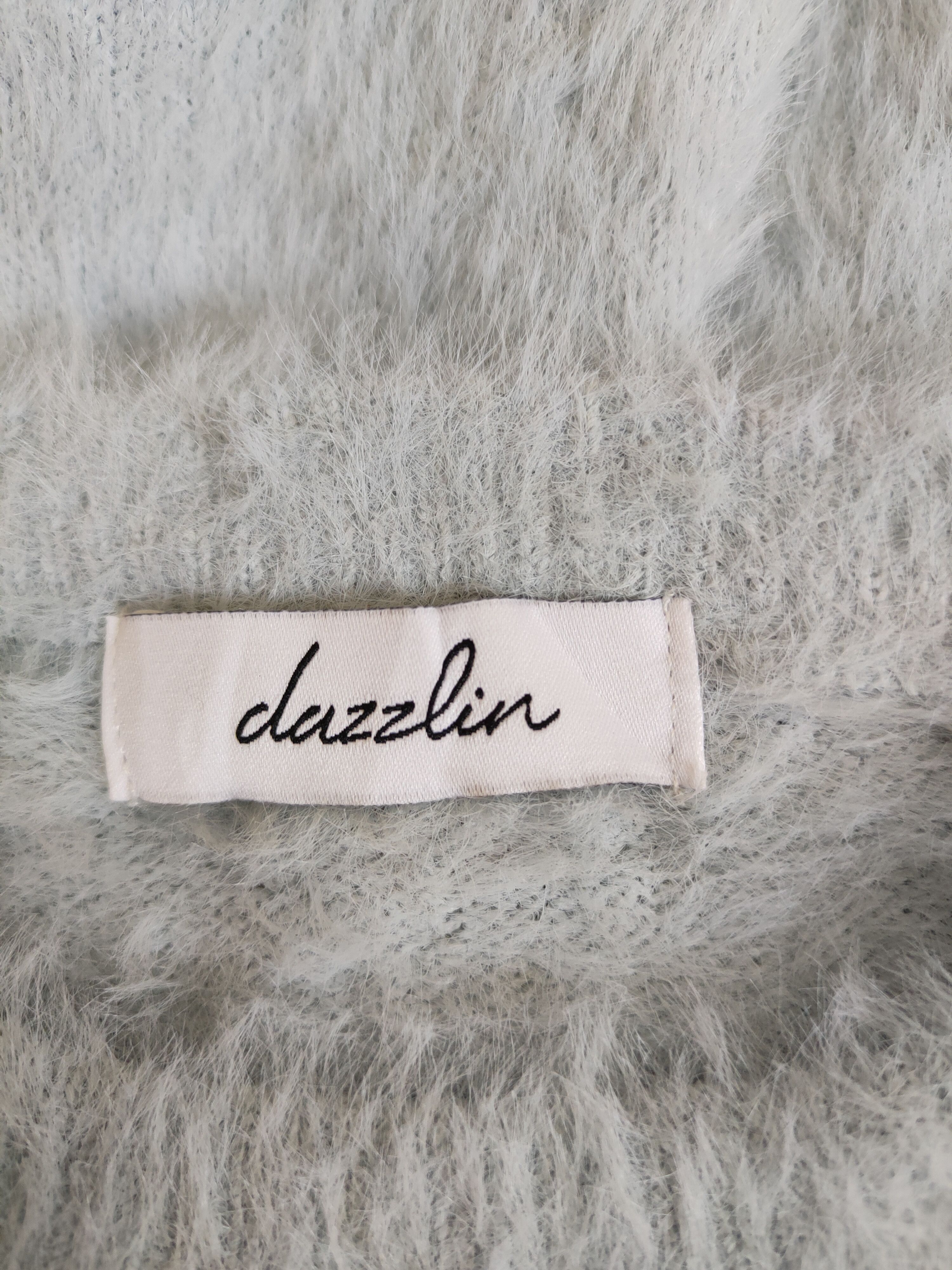 Japanese Brand × Vintage Dazzlin Blue Flowers Fur Mohair Knitwear Size M / US 6-8 / IT 42-44 - 13 Thumbnail
