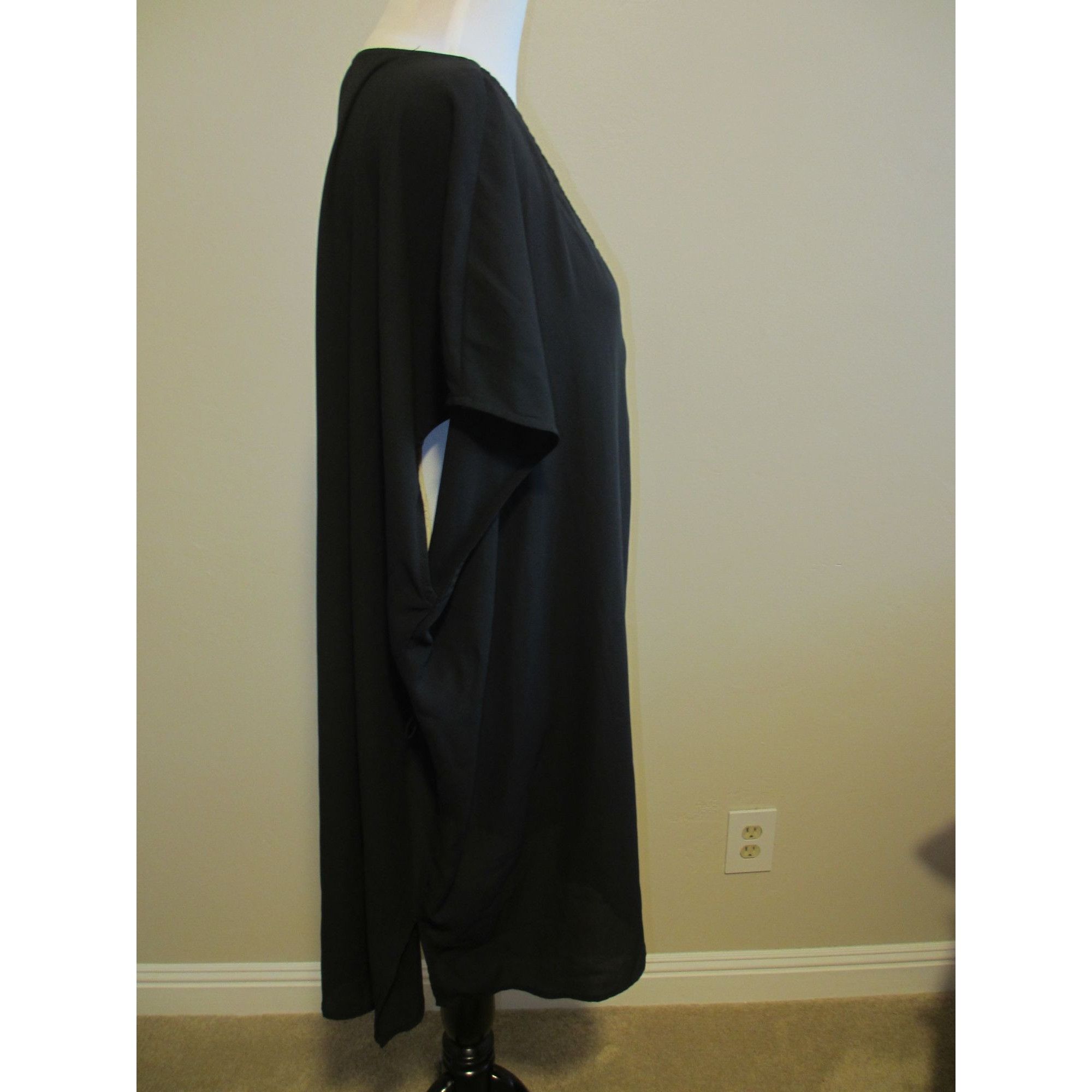 Other AVA & VIV Black Kimono-Style Tunic Dress With Crochet Trim V Size 4XL / US 24-26 - 7 Thumbnail