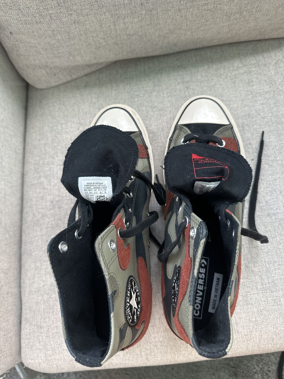 Converse Camo chuck Taylor converse Size US 11.5 / EU 44-45 - 3 Thumbnail