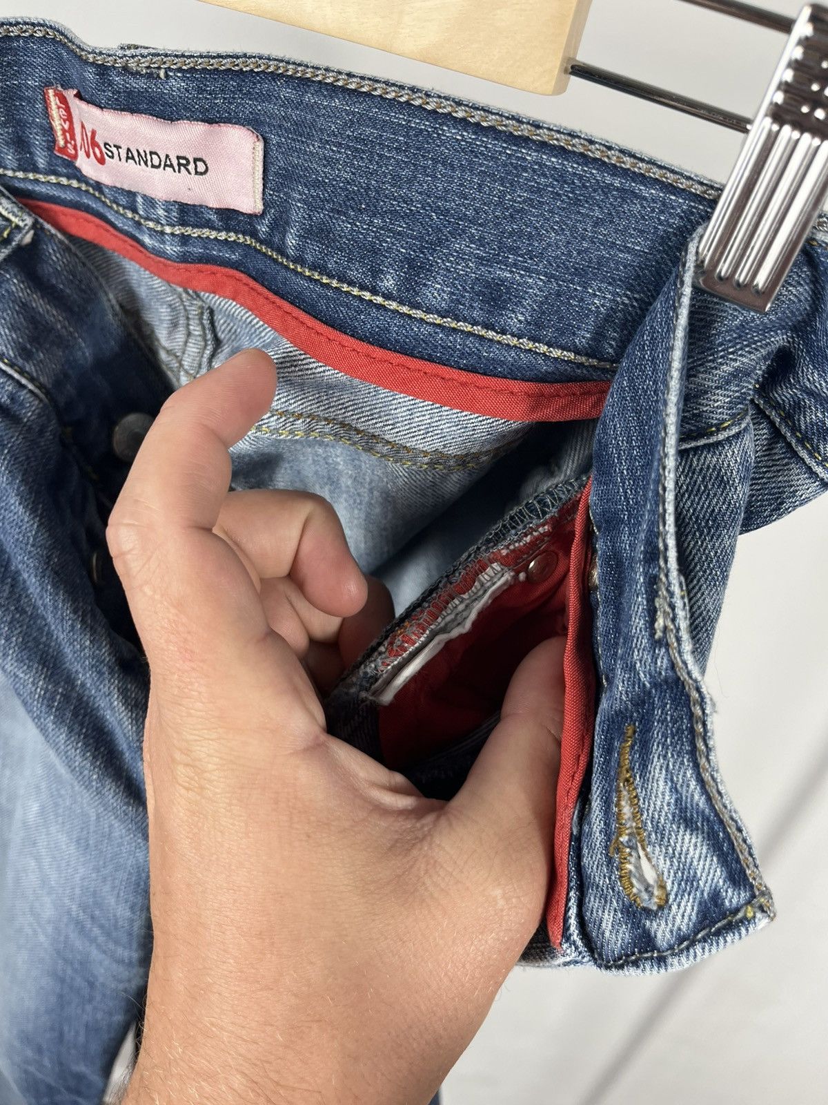 Levi's Levi’s 506 Custom Dragon Print Jeans Red Graphic Rear Art Size US 32 / EU 48 - 14 Thumbnail