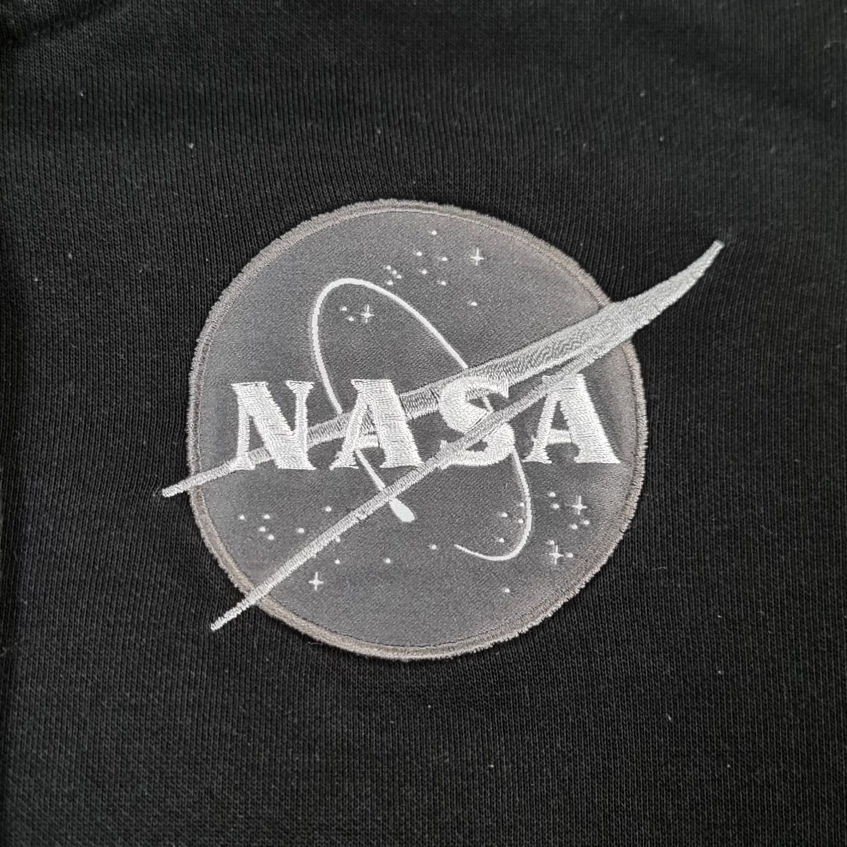 Jordan Brand Alpha Industries Mens Hoodie Black Small Nasa Space Shuttle USA Flag Logo Fleece Size US S / EU 44-46 / 1 - 4 Thumbnail