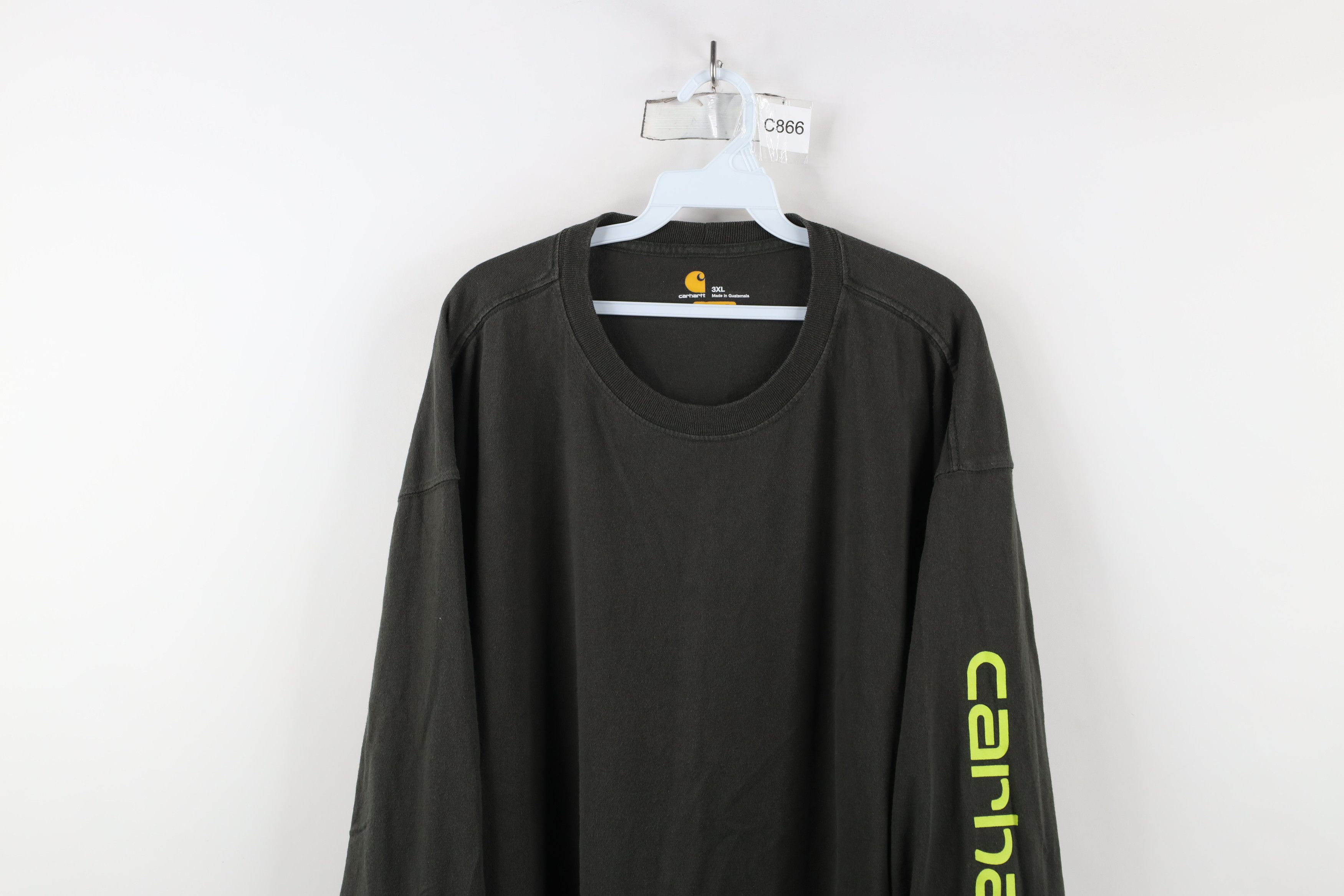 Carhartt × Vintage Vintage Y2K Carhartt Spell Long Sleeve T-Shirt Green Cotton Size US XXL / EU 58 / 5 - 2 Thumbnail