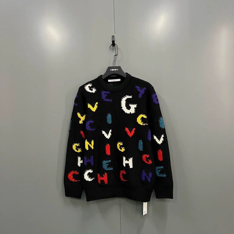Givenchy Givenchy Painted Letter Full Print Knit Top Size US L / EU 52-54 / 3 - 1 Thumbnail
