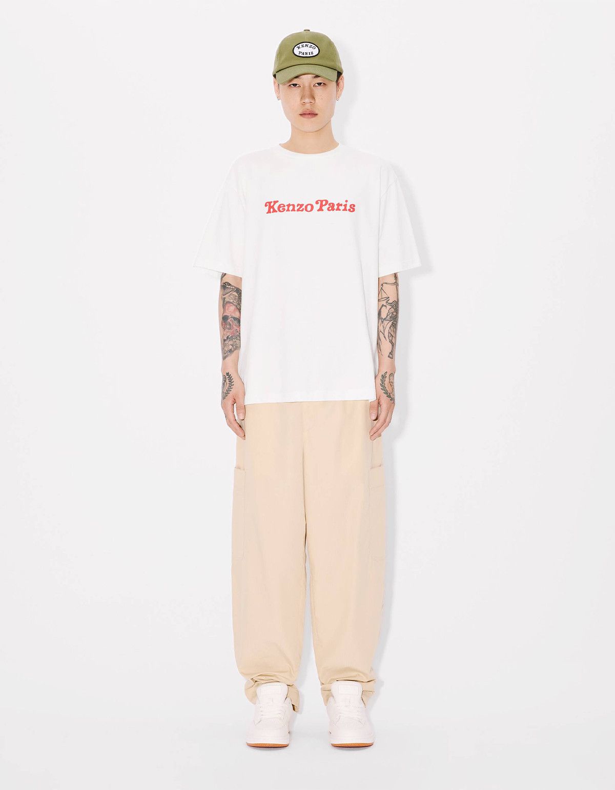 Kenzo Kenzo Verdy Market Genderless Oversized Off-White T-Shirt Size US XXS / EU 40 - 5 Thumbnail