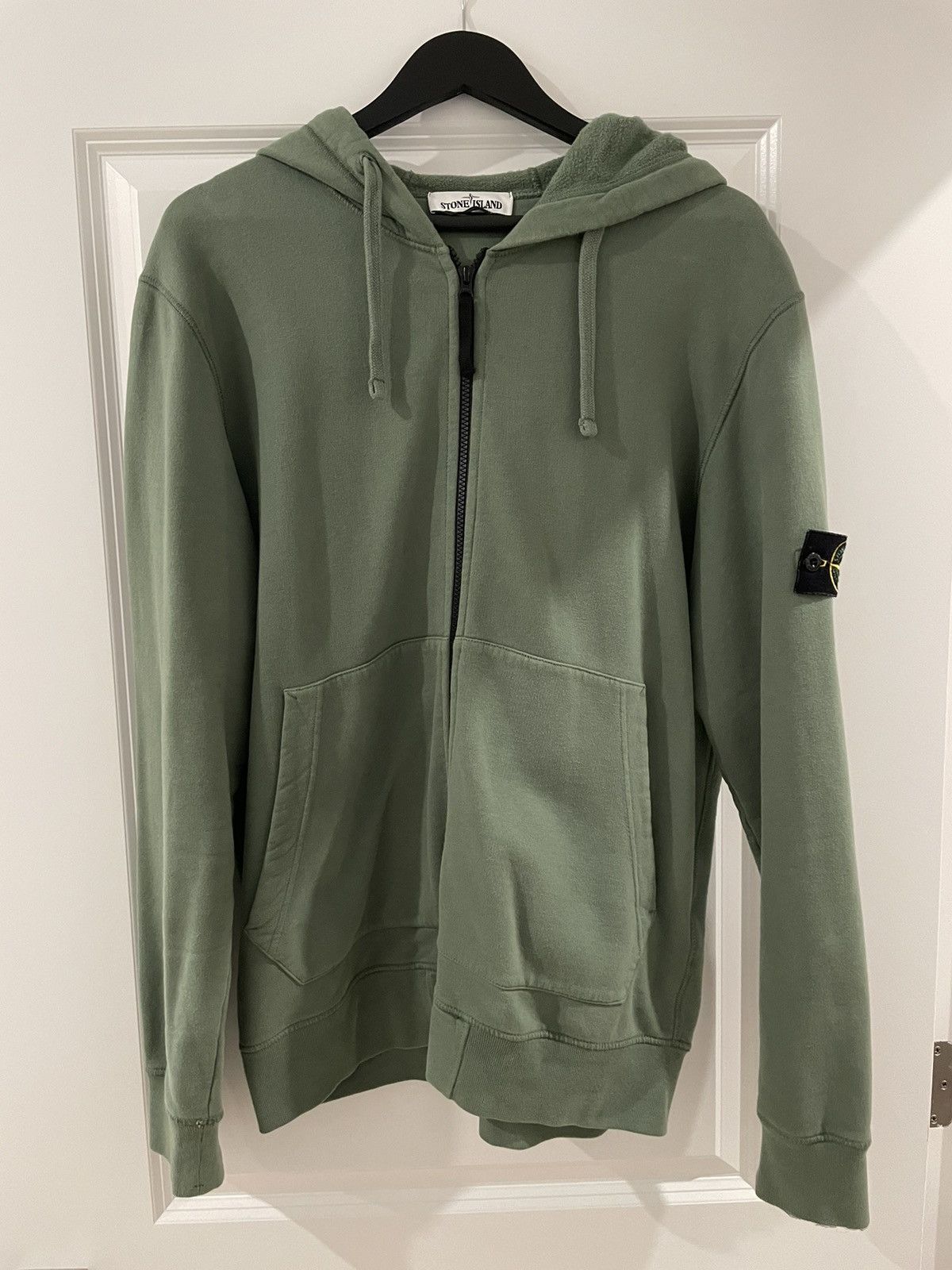 Stone Island Stone Island 2020 Olive Green Zip Up Hoodie Grailed