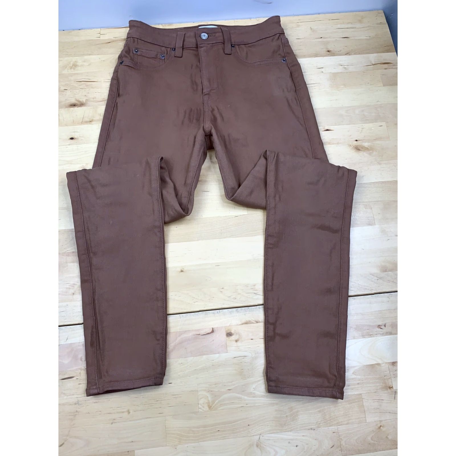 Pistola PISTOLA Womens Brown Pants Size 27 High Rise Skinny Chino #5130 Size 27" / US 4 / IT 40 - 2 Thumbnail