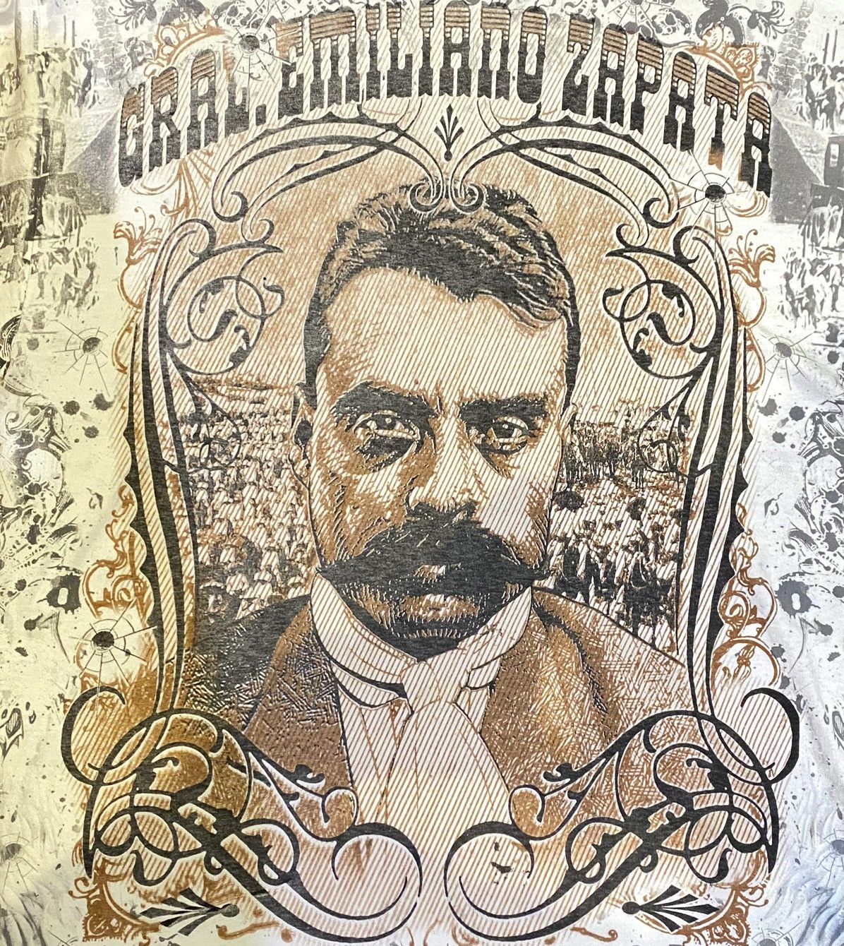 Vintage Shirt Tee Emiliano Zapata Salazar Mexican Revolution OVP AAA Size US XL / EU 56 / 4 - 3 Thumbnail