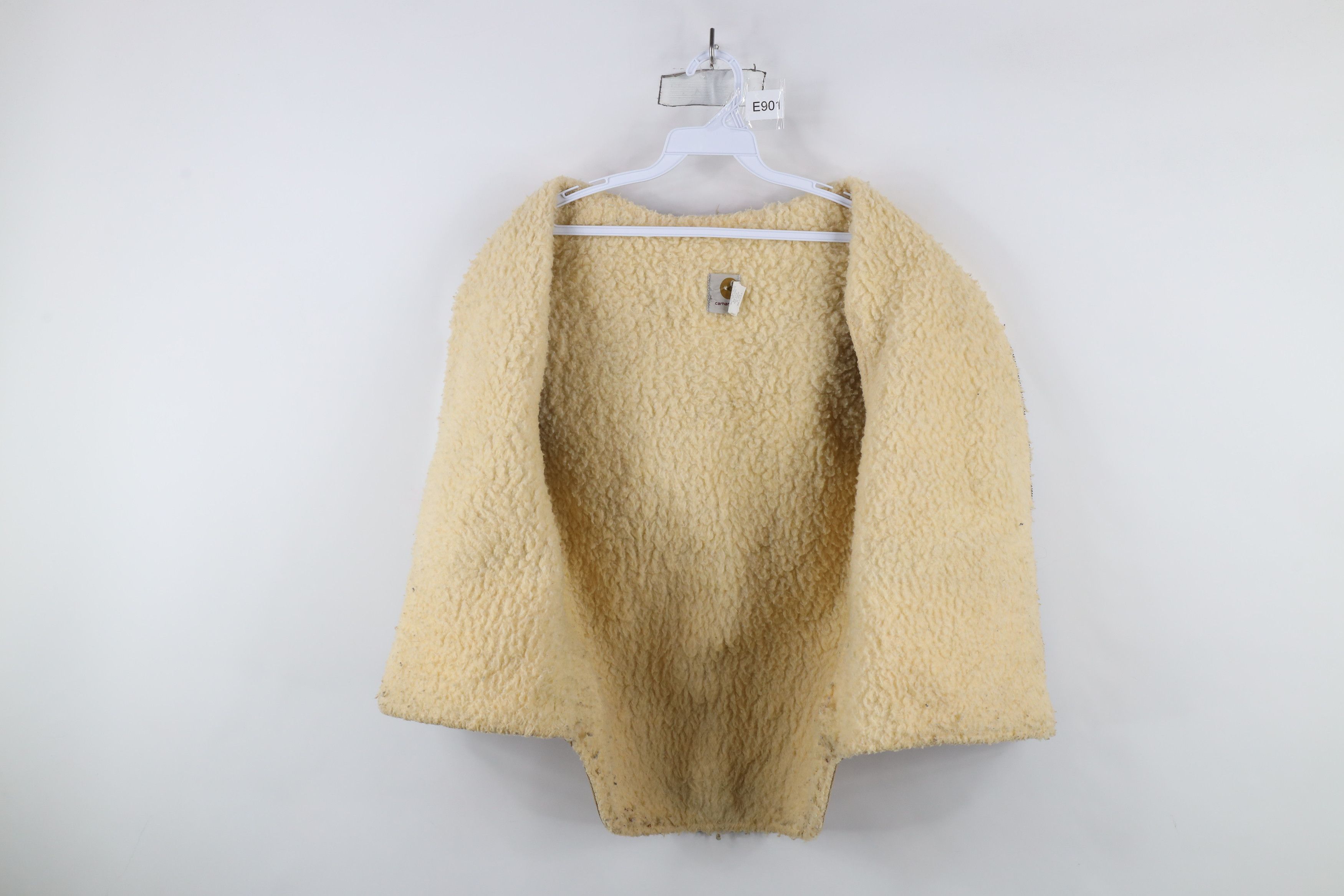 Carhartt × Vintage Vintage 80s 90s Carhartt Pile Fleece Lined Vest Jacket USA Size US L / EU 52-54 / 3 - 8 Thumbnail