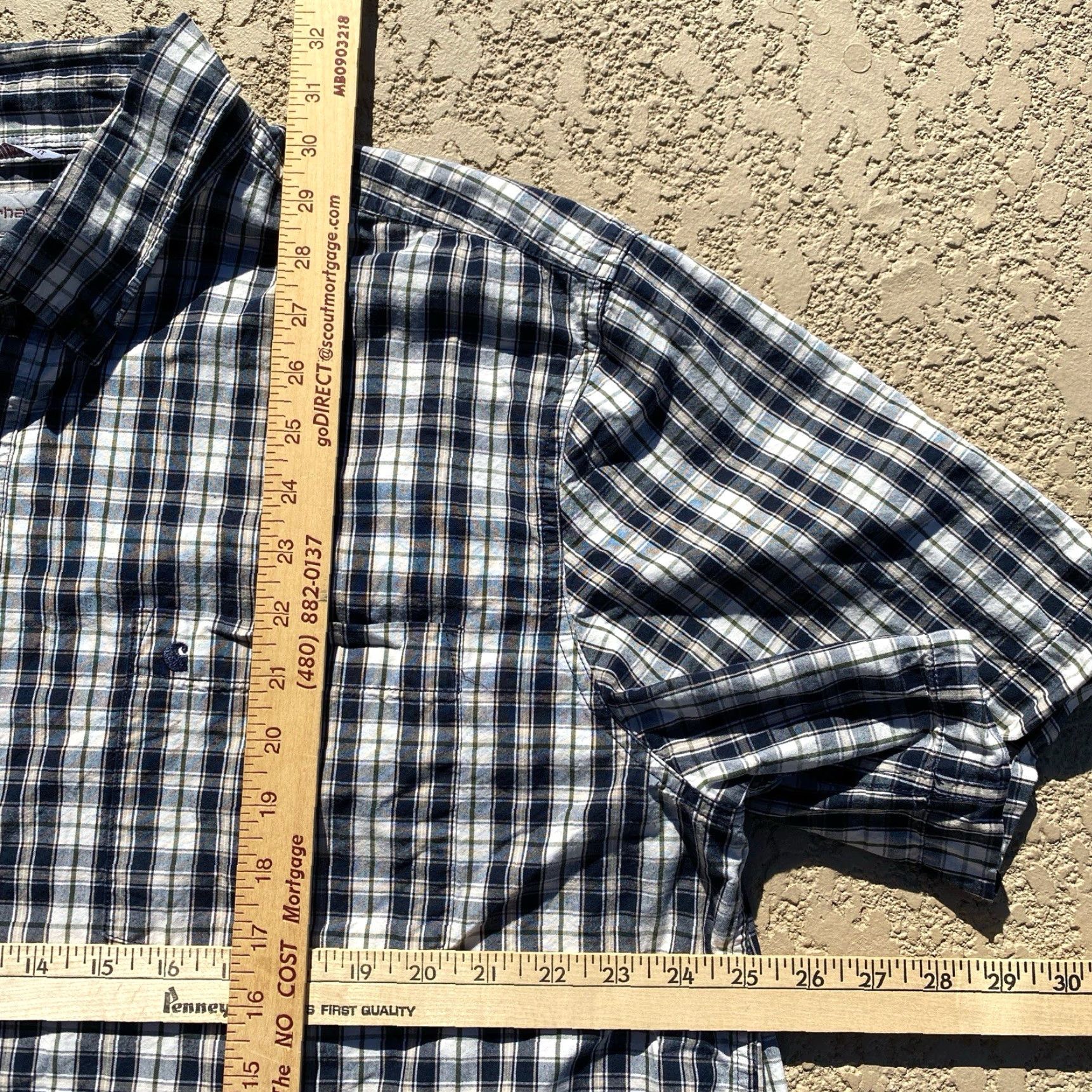 Carhartt Carhartt Shirt Mens Plaid Flannel Short Sleeve 2XL Relaxed Fit Button-Up Lumber Jack Multicolor Autumn Winter Casual Workwear Size US XXL / EU 58 / 5 - 4 Thumbnail