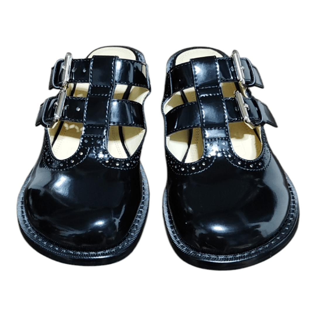 Loewe Loewe Black Leather Patent Campo Mary Jane Mules Size US 6 / IT 36 - 5 Thumbnail