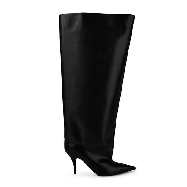 Balenciaga o1g2r1mq0924 Waders Knee Boots in Black Size US 7 / IT 37 - 1 Thumbnail