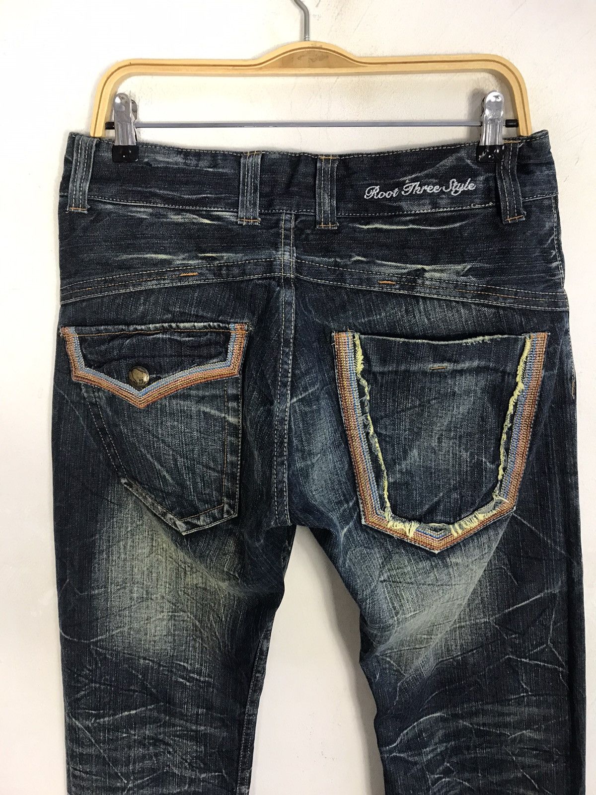 Japanese Brand × Vintage Vintage Japanese Brand Design Lightning Denim Jeans Size US 32 / EU 48 - 12 Thumbnail